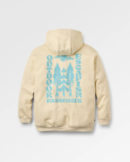 Tall Pines Full Zip Recycled Cotton Hoodie - Birch - Flatlay