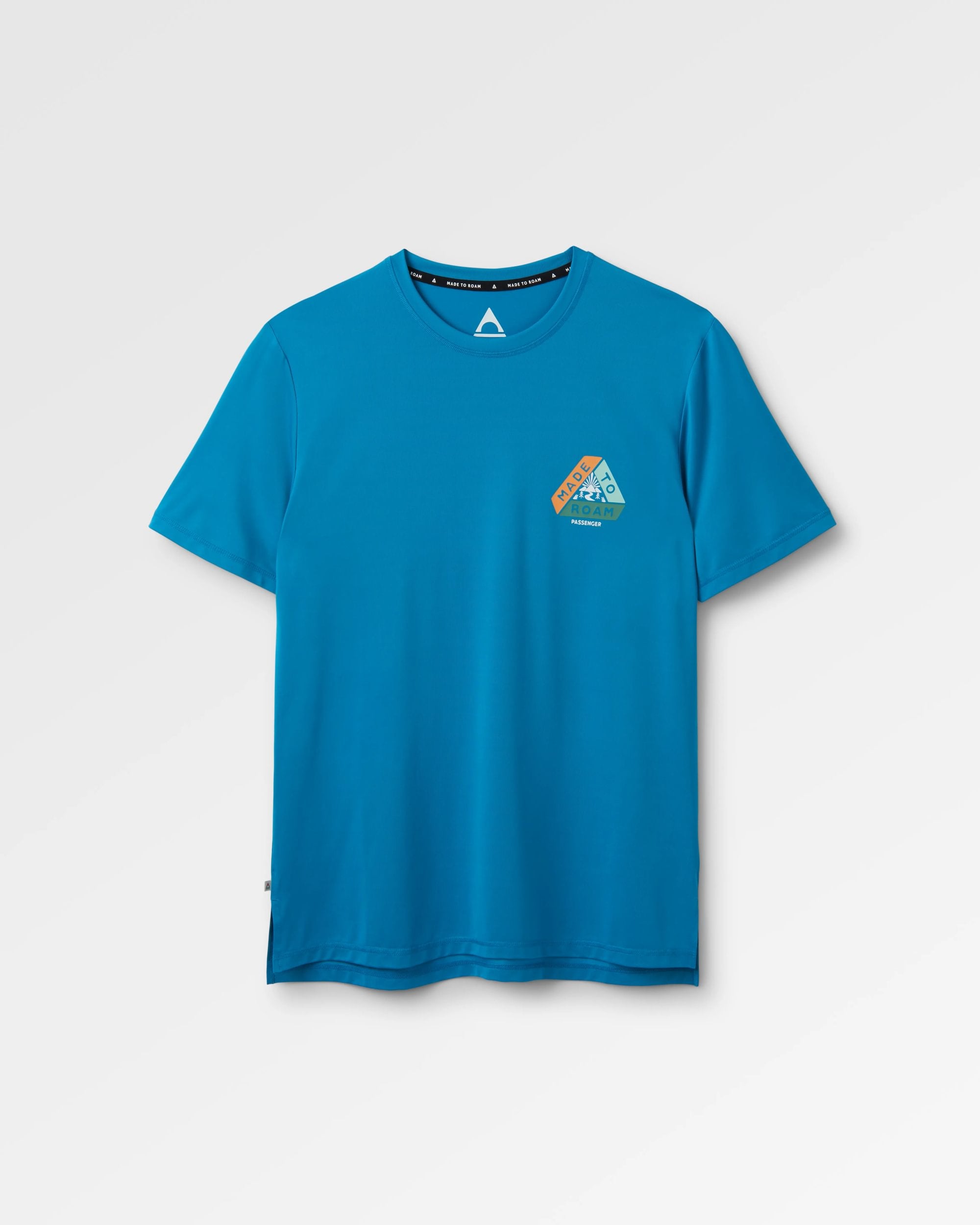 Classic Active Recycled T-Shirt - Blue Pool - Flatlay