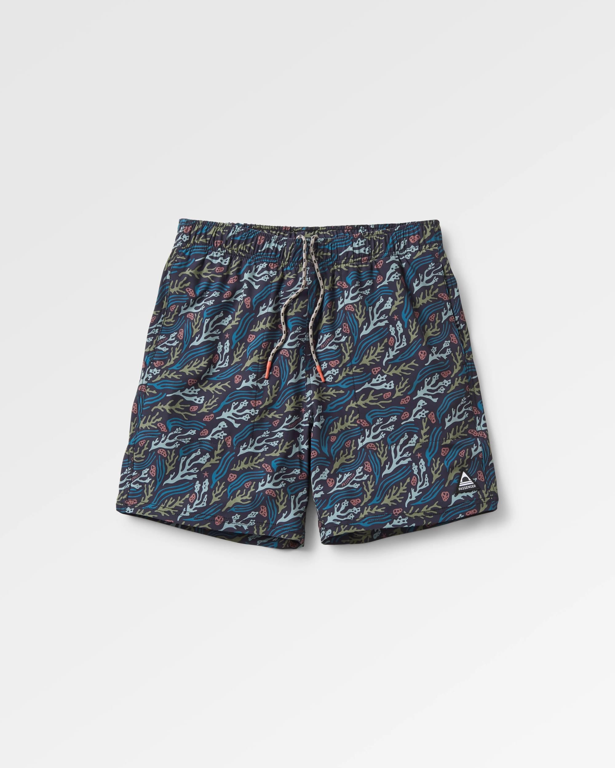 Porto Recycled All Purpose Swim Short - Ocean Current Black - Flatlay