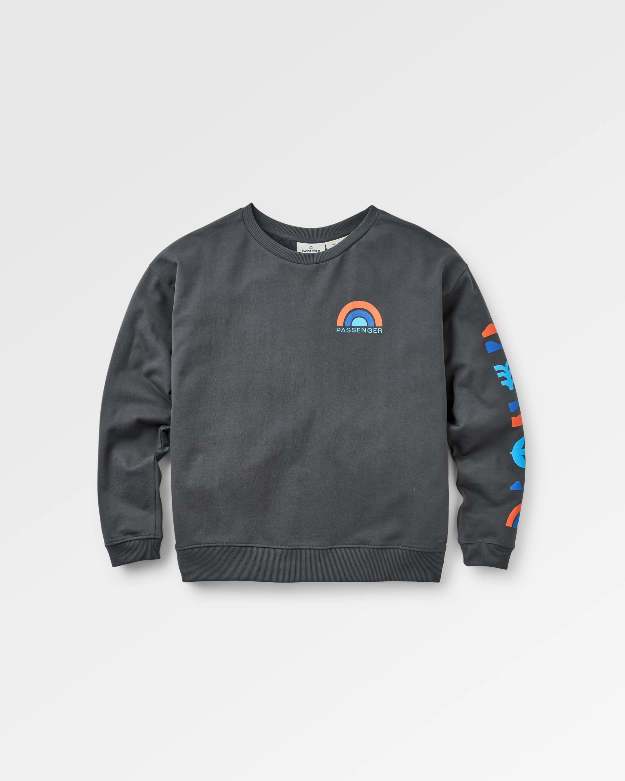 Papercut Recycled Sweatshirt - Black - Flatlay