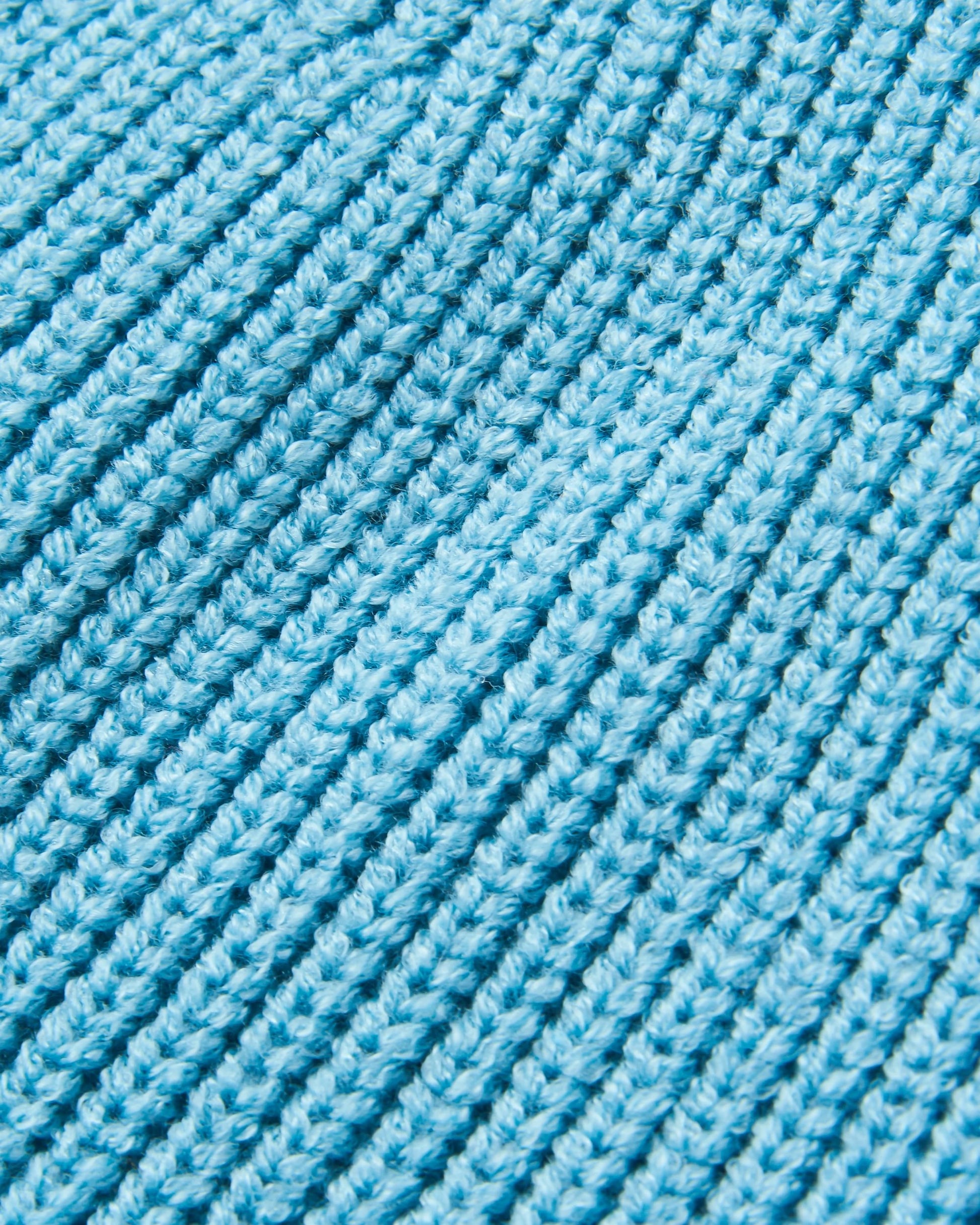 Compass Recycled Beanie - Retro Blue  - Flatlay