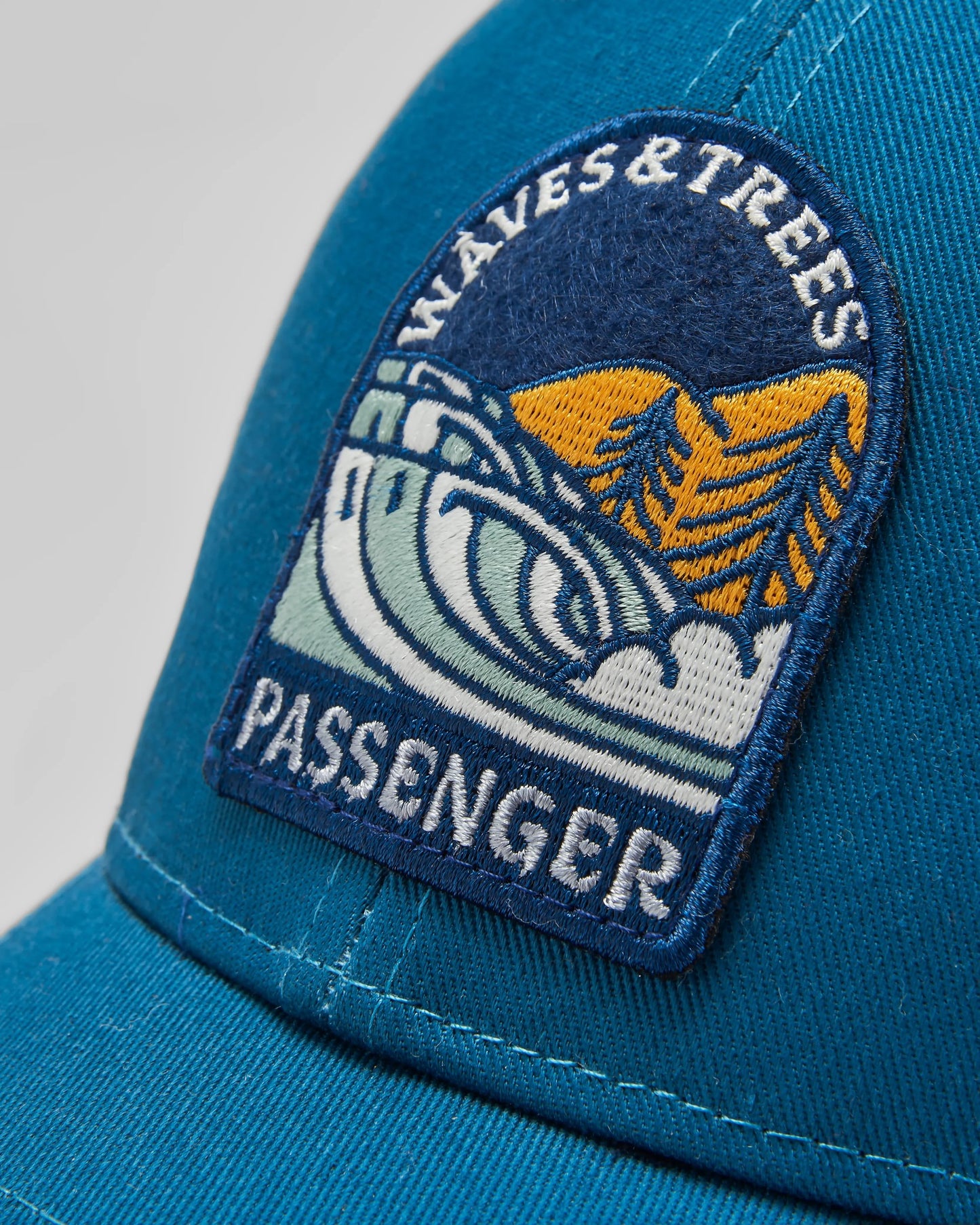 Waves & Trees Organic Cotton Trucker Cap - Tidal Blue