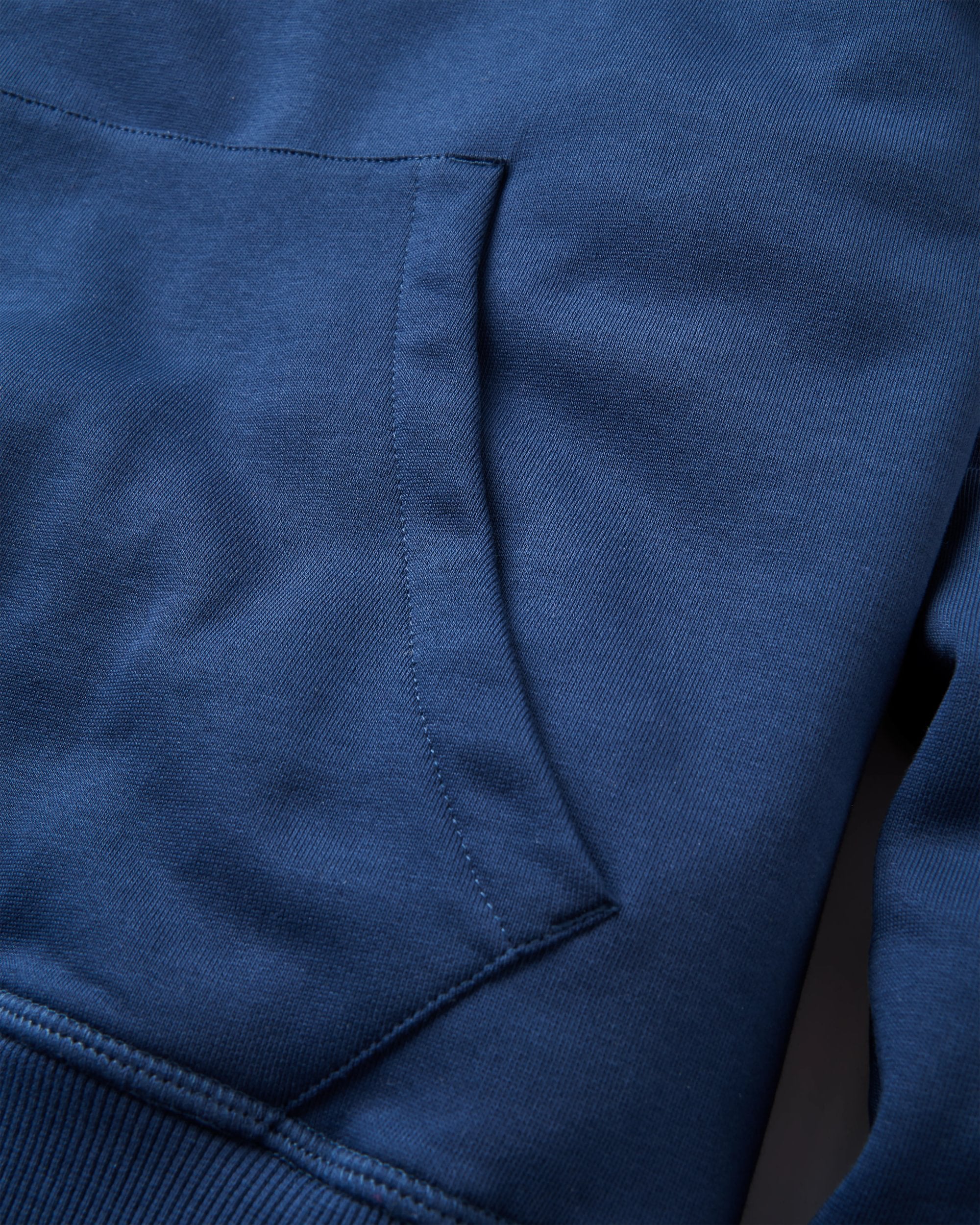 Odyssey Organic Cotton Hoodie - Rich Navy - Flatlay