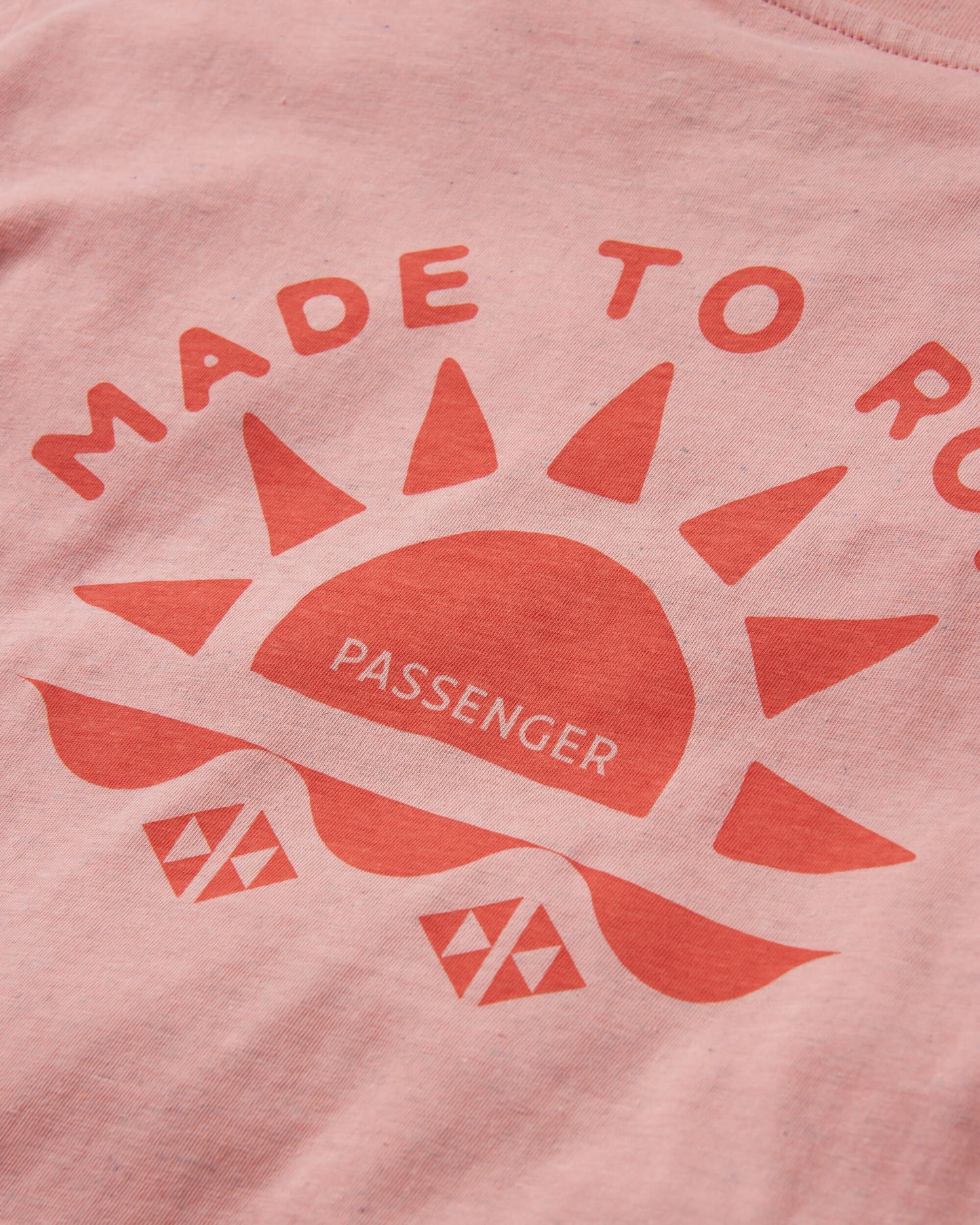 Sunburst Organic T-Shirt - Soft Shell Pink - Flatlay