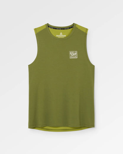 Solstice Active Vest - Clover/Tea Green - Flatlay