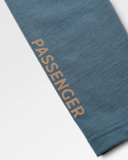 Snowscape Women's Merino Base Layer Top - Storm Grey - Flatlay