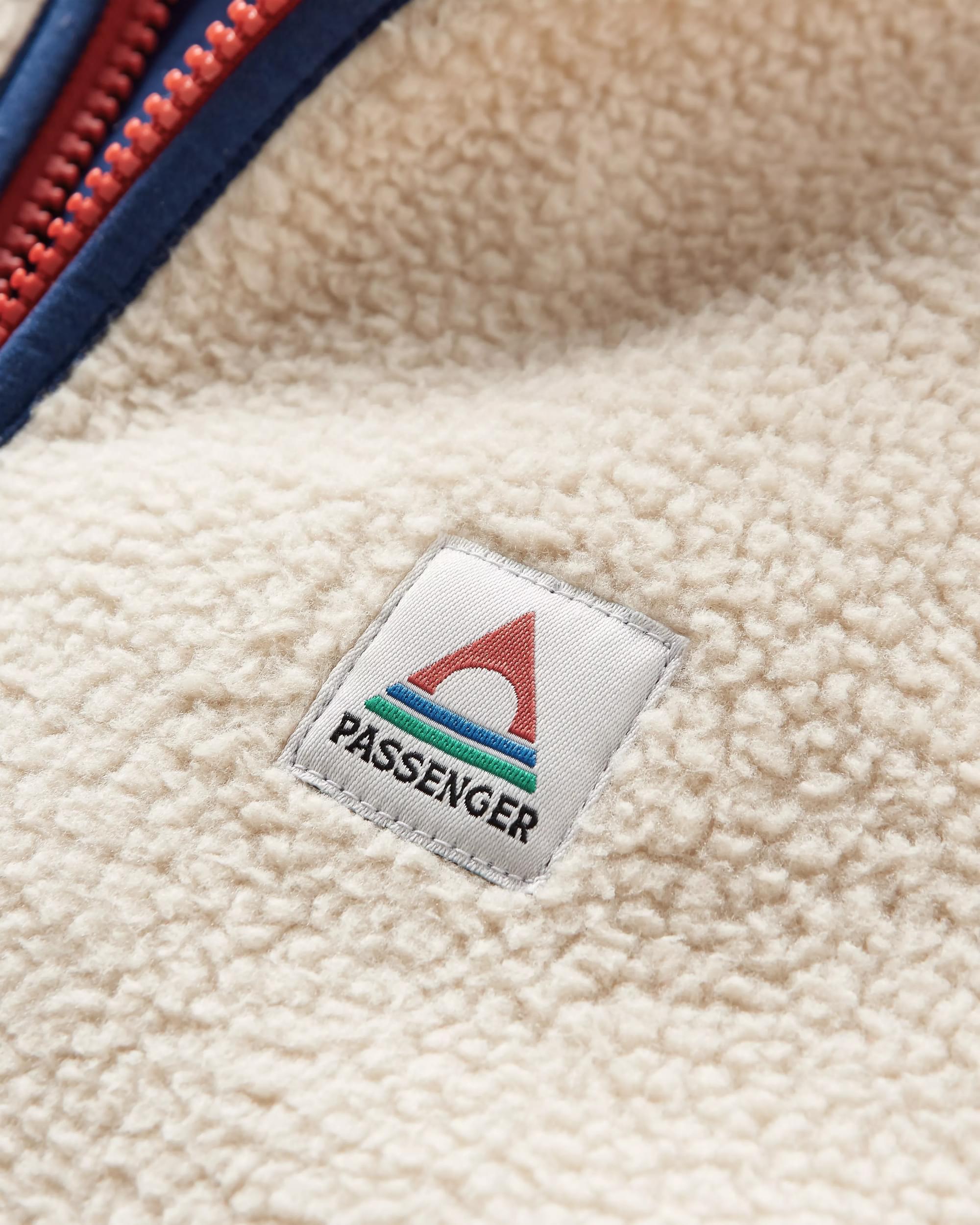 Tripper 2.0 Full Zip Recycled Sherpa Fleece - Oatmeal - Flatlay