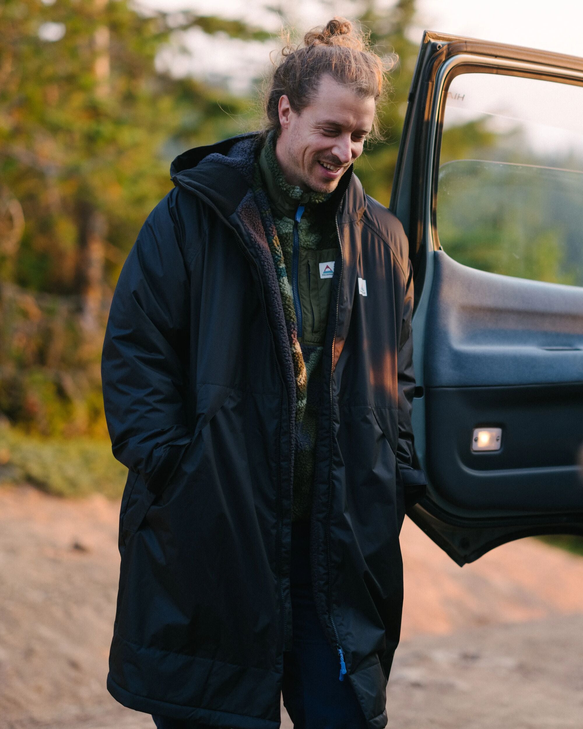 Tempest Recycled Waterproof Changing Robe - Black - Lifestyle - Male