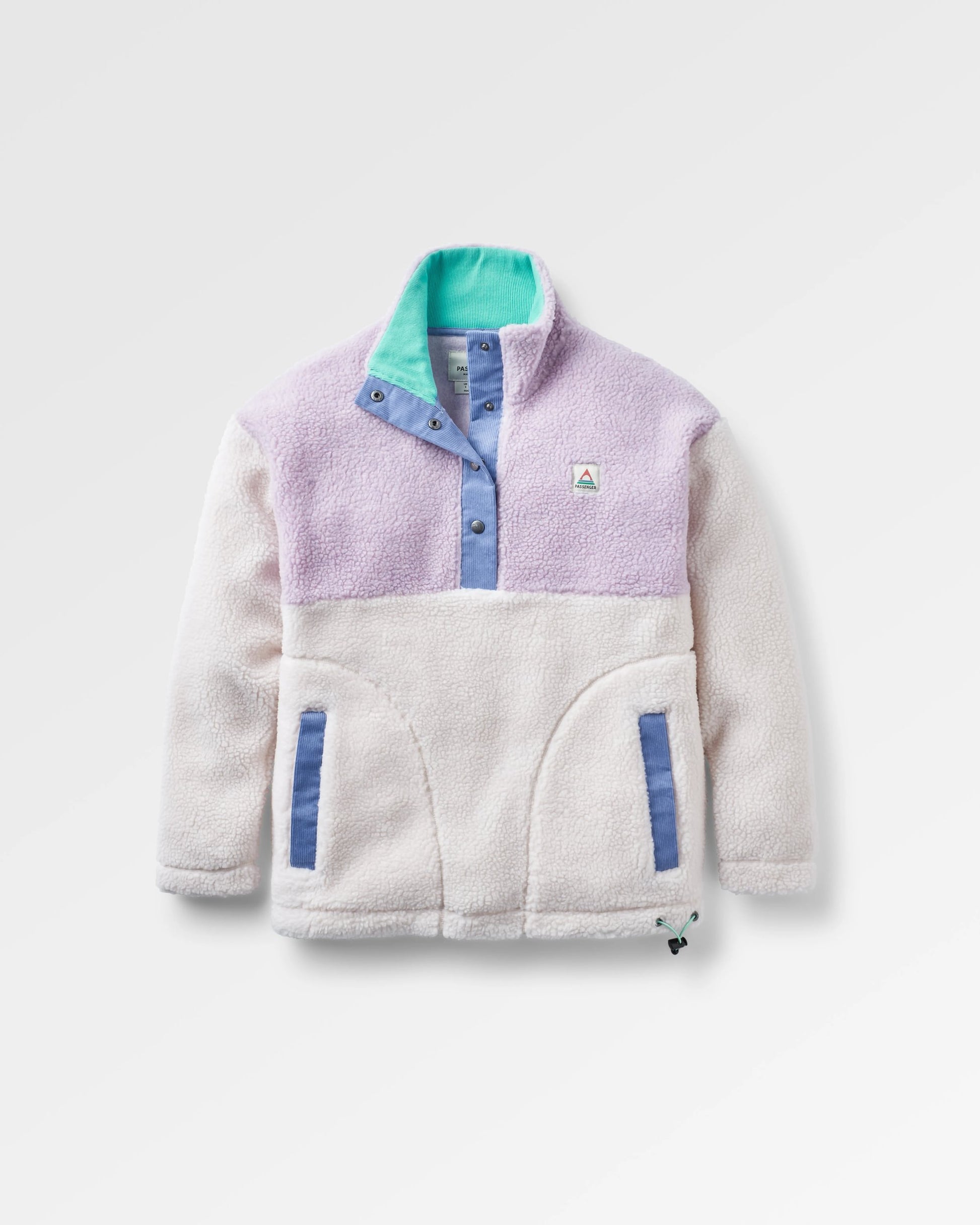 Create Recycled Deep-Pile Sherpa Fleece - Lilac Mist/ Vintage White