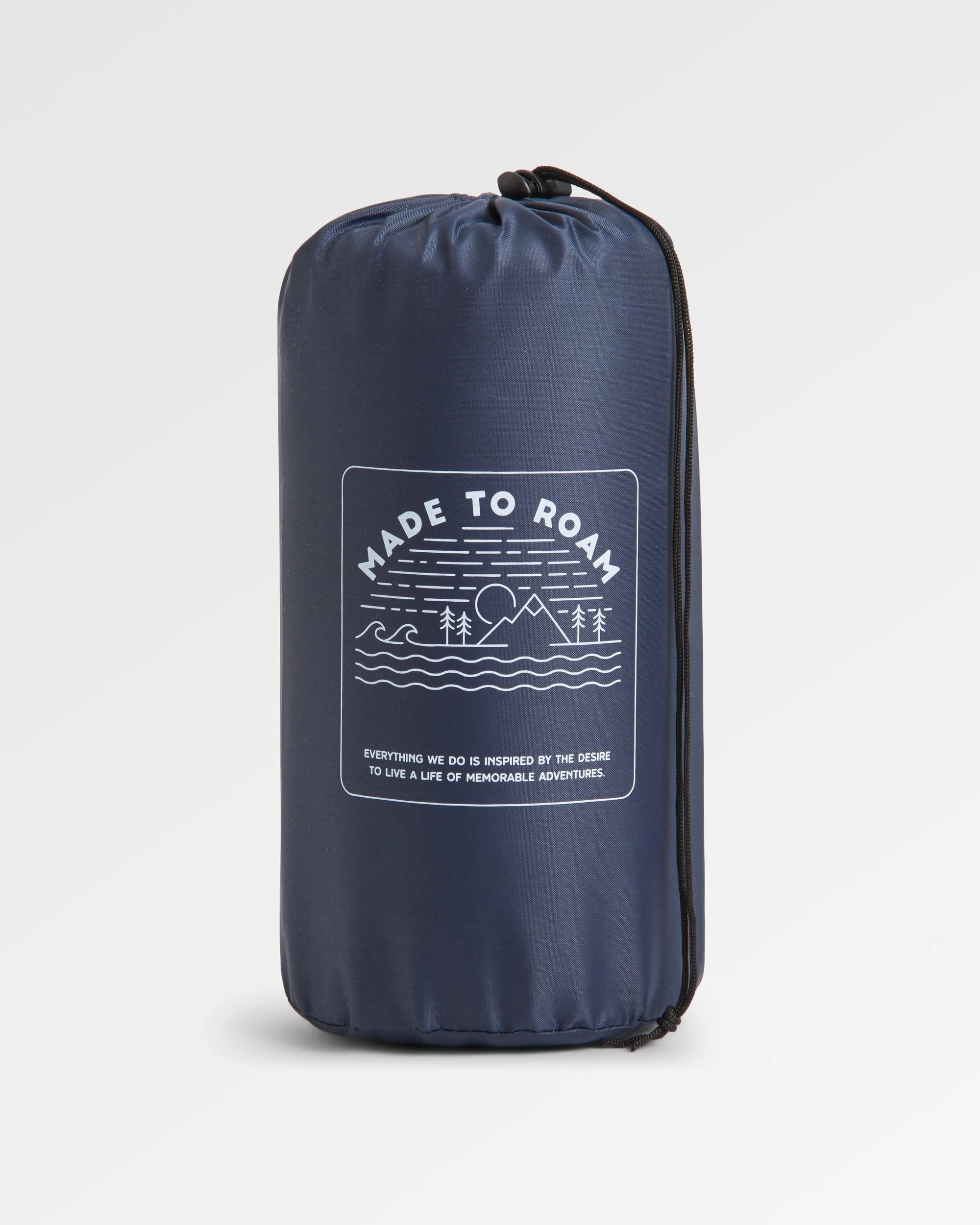 Travel Recycled Quick Dry Towel - Tie Dye Dark Denim - Flatlay