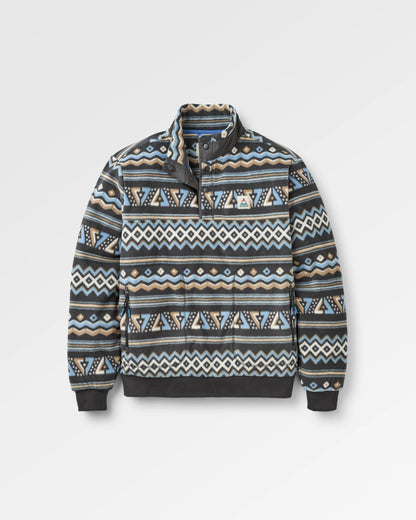 Take It Easy Polar Fleece - Geo Stripe Faded Black  - Flatlay