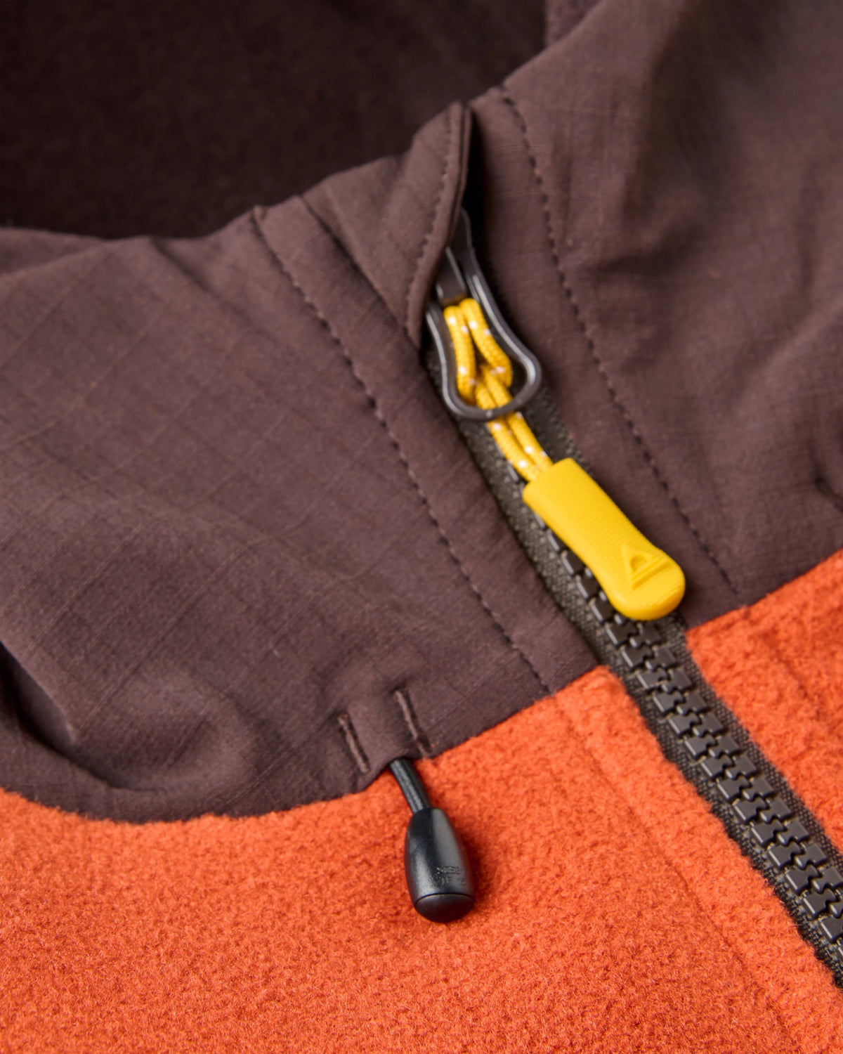 Sierrascape Women's Polartec® Fleece Hoodie - Dark Rust/Espresso - Flatlay