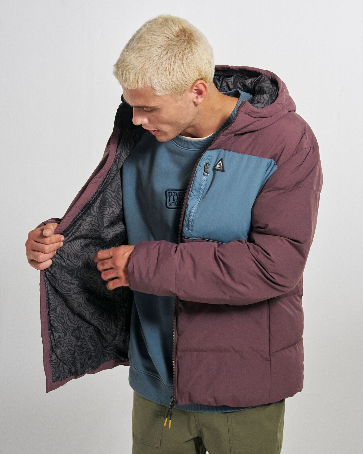 Oceanic Heavyweight Insulated Full Zip Jacket - Brambleberry - Studio Model