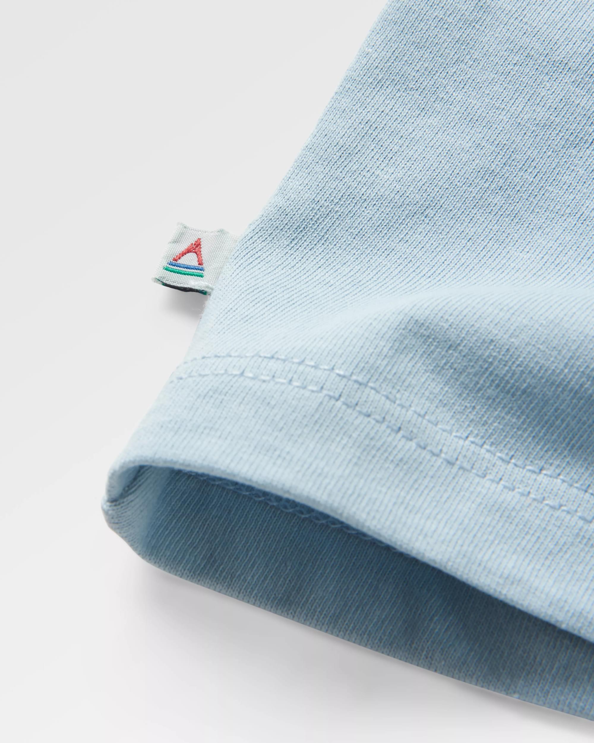 Distance Recycled Relaxed Fit T-Shirt - Blue Fog - Flatlay
