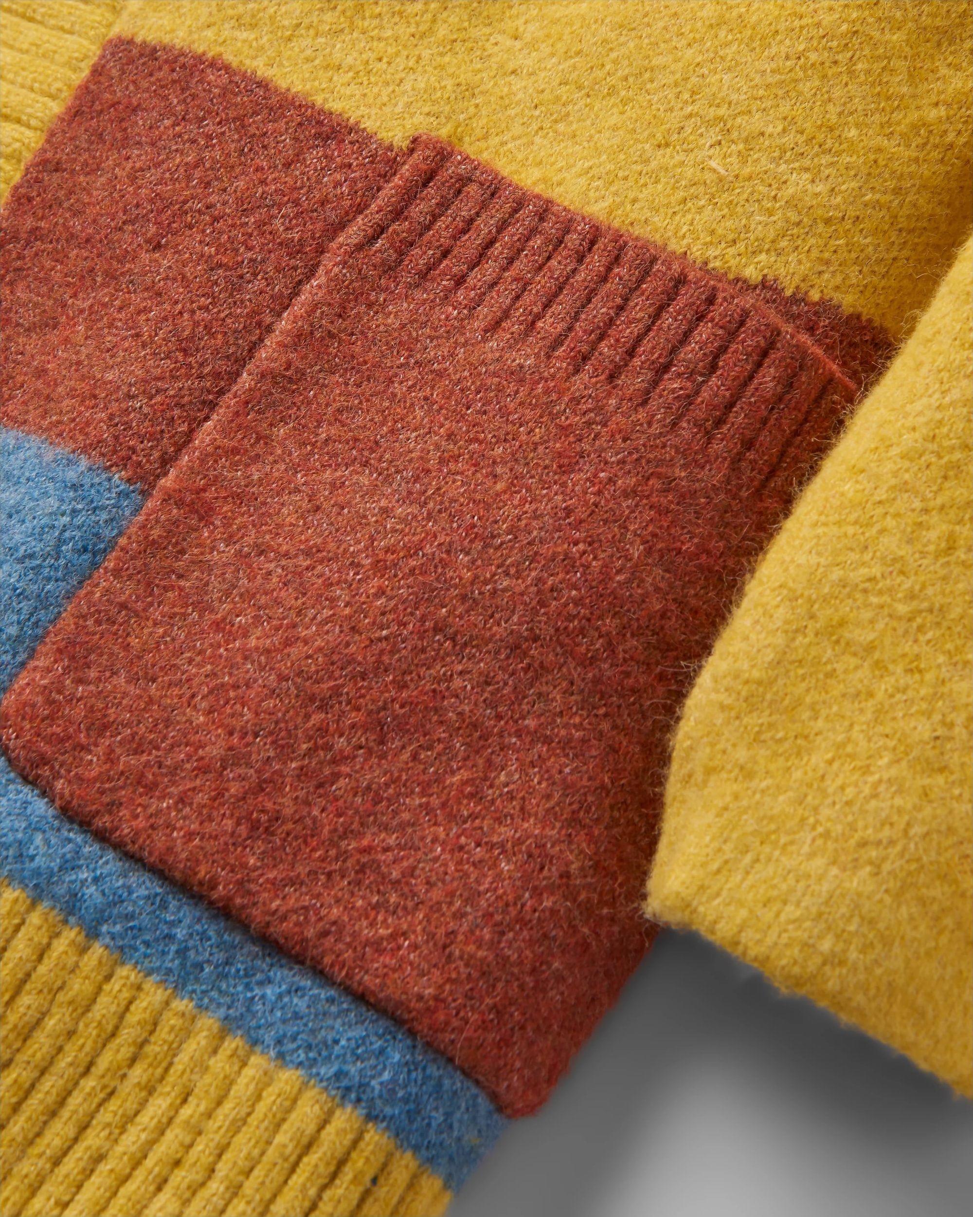 Vista Recycled Knitted Cardigan - Amber Gold - Flatlay