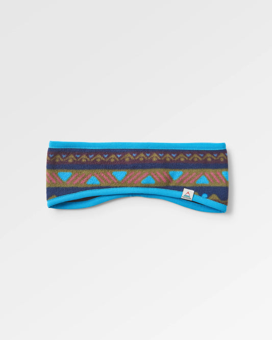 Cosy Recycled Polar Fleece Headband - Mountain Geo Multi