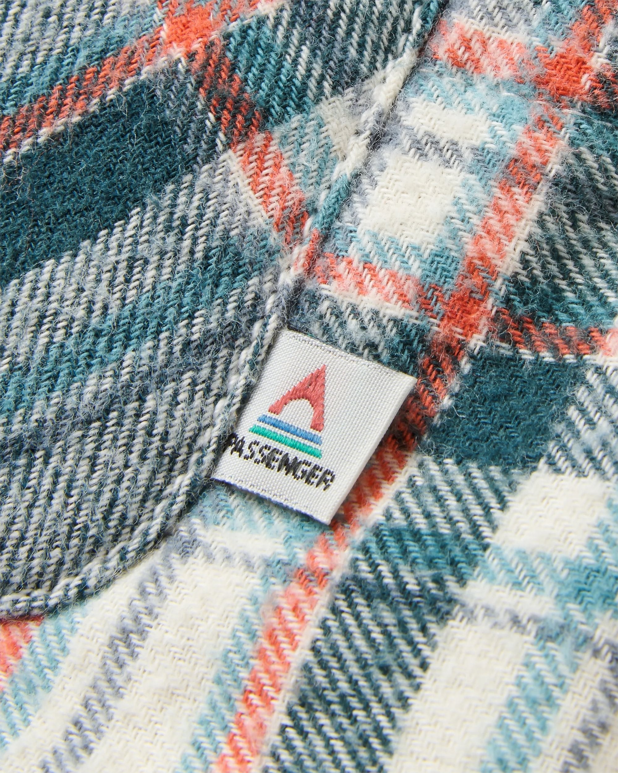 Taranaki Quilted Overshirt - Off White/Dark Fern Check - Flatlay