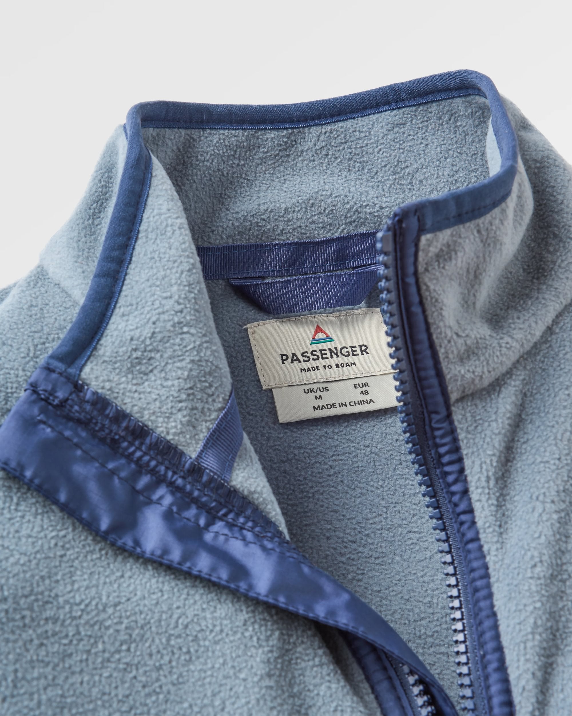 Set Off Recycled Polar 1/4 Zip Fleece - Sunset Orange/Storm Grey - Flatlay
