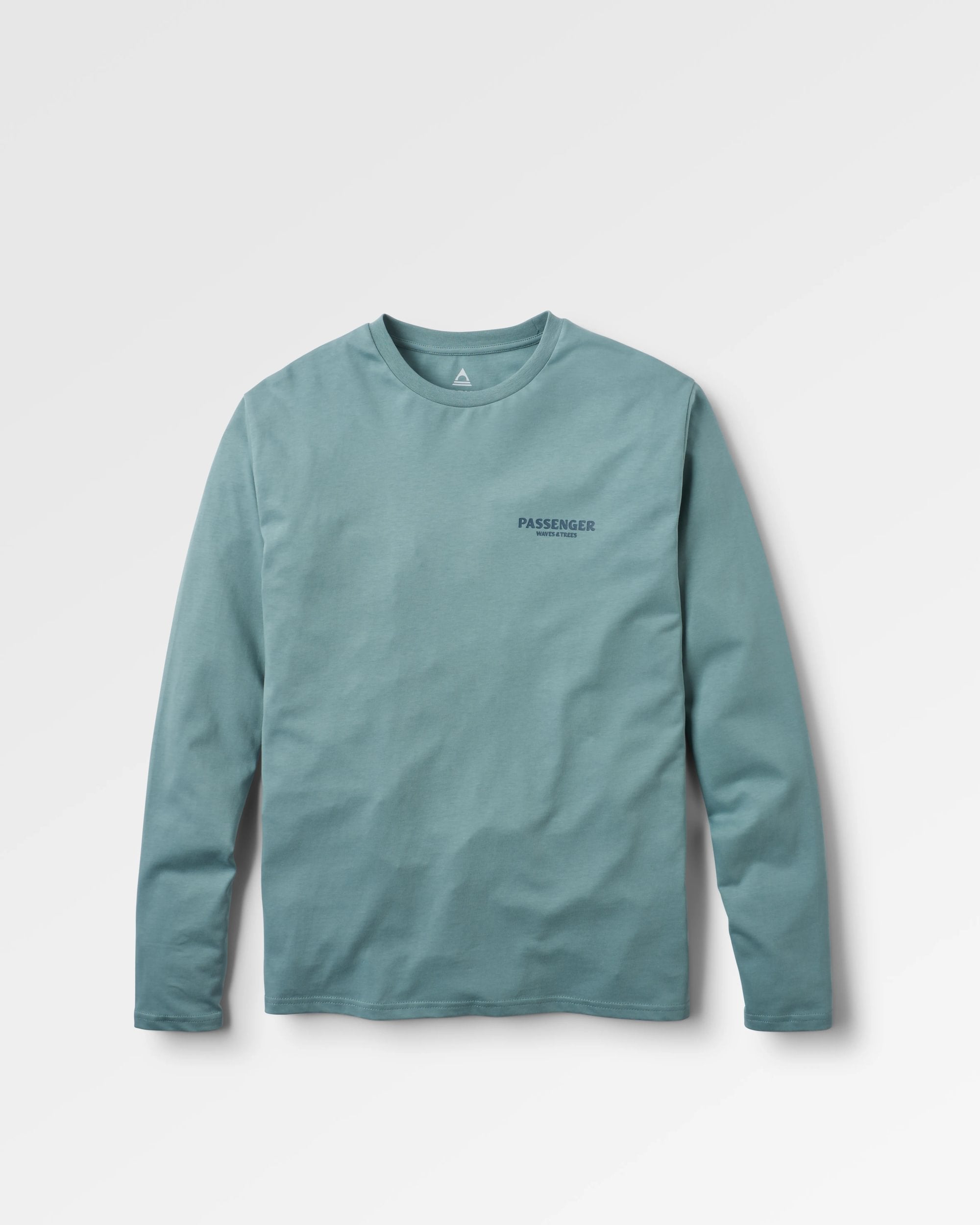 Waves & Trees Organic Cotton LS T-Shirt - Stormy Sea - Flatlay