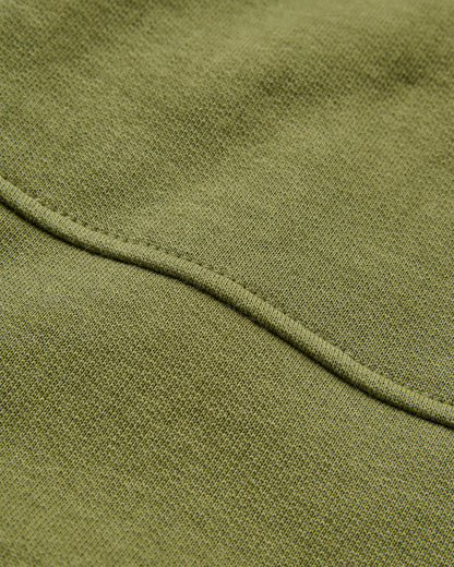 Heritage Full Zip Recycled Cotton Hoodie - Khaki - Flatlay