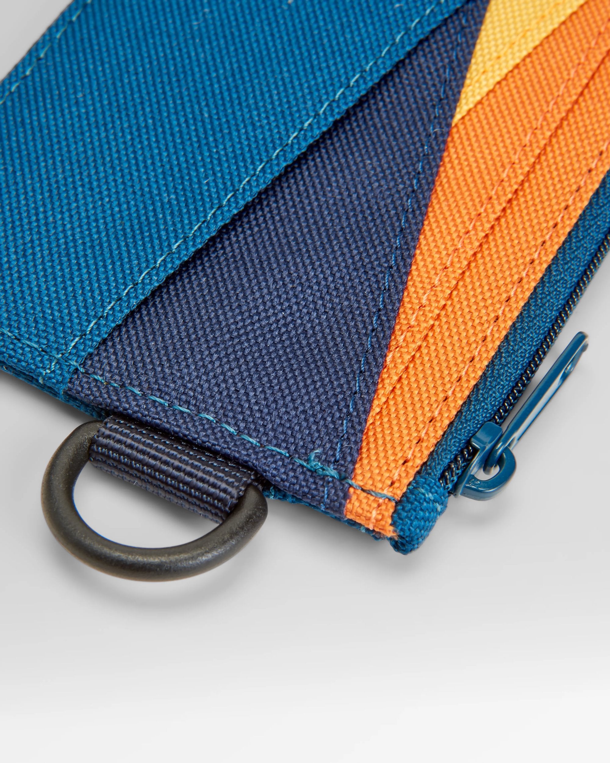 Mountain Recycled Card Holder - Tidal Blue Orange Multi - Flatlay