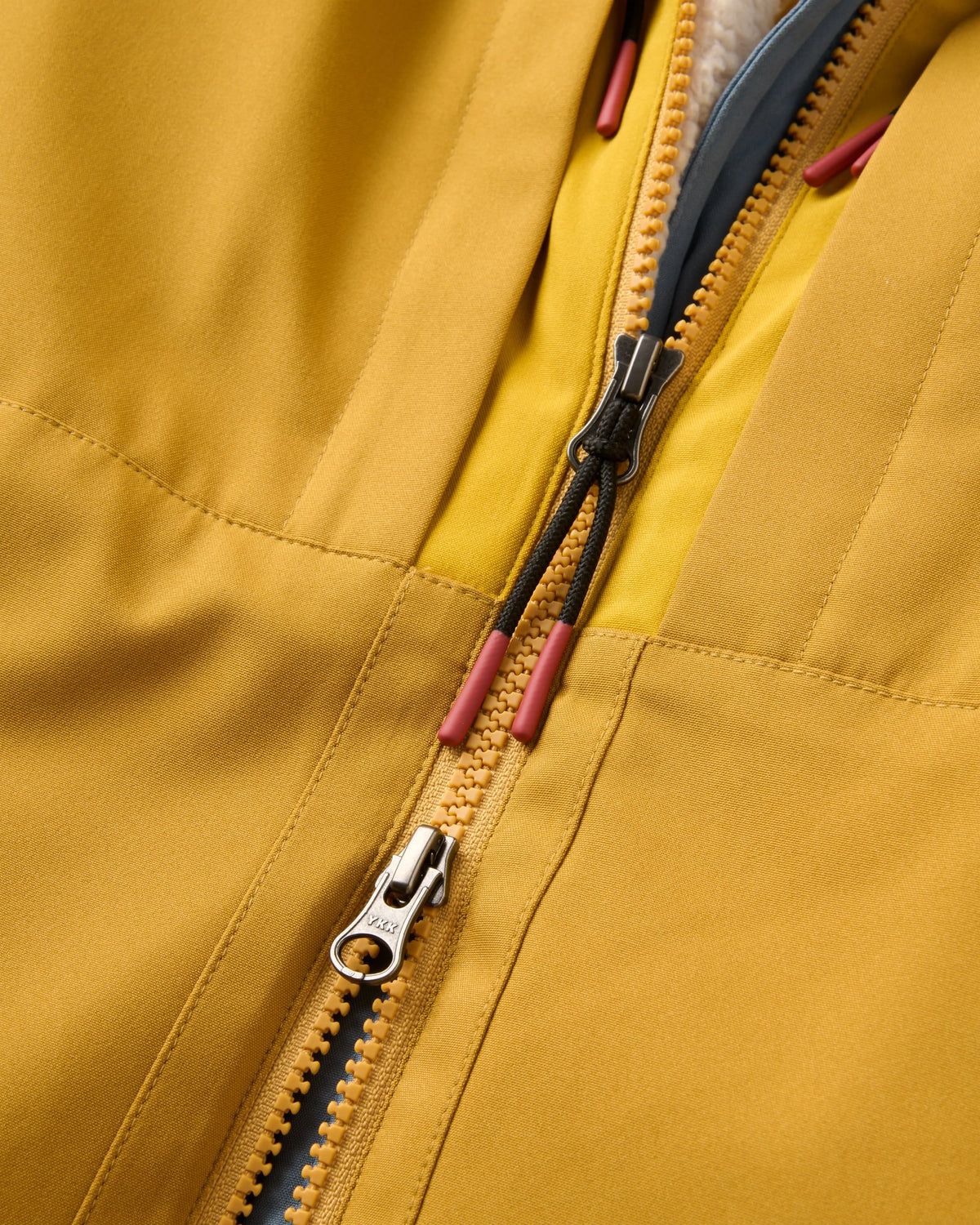 Lumi Colour Block Parka - Dusty Ochre - Flatlay