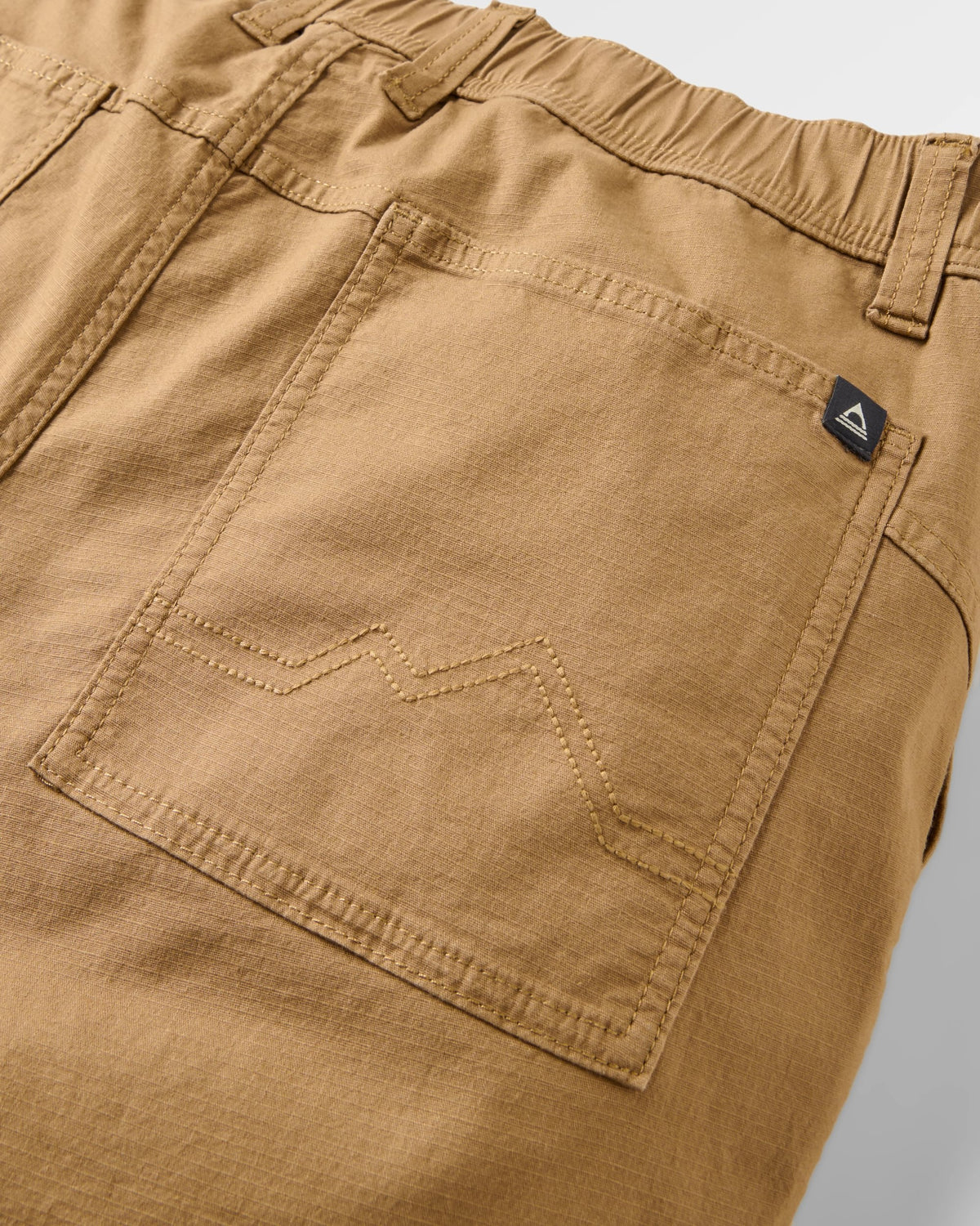 Kimmer Ripstop Cotton Trouser - Caramel Brown - Flatlay