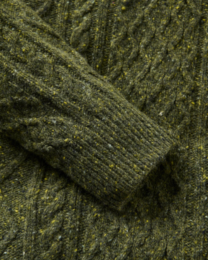 Sandbar Merino Blend Knitted Jumper - Khaki - Flatlay