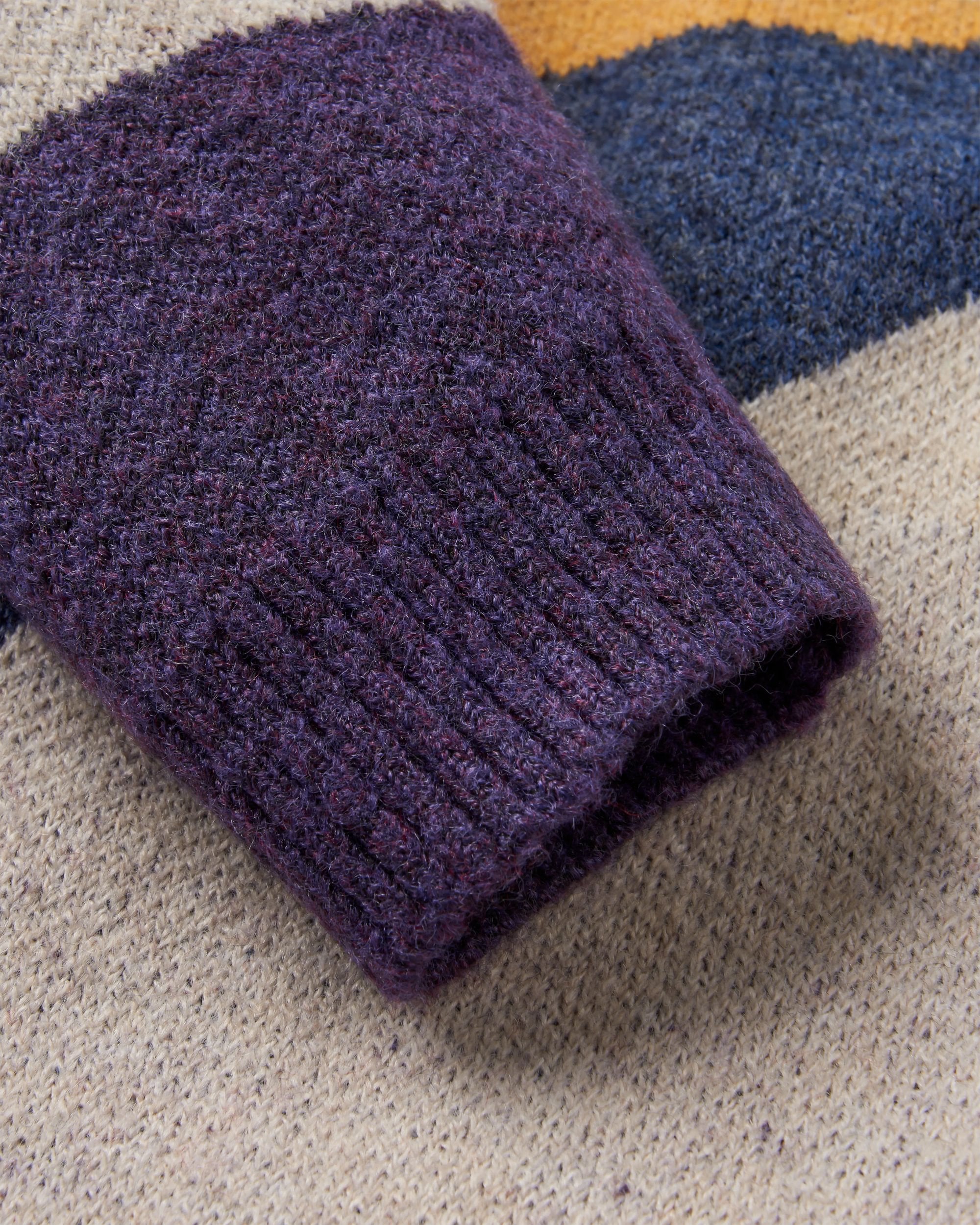 Scenic Recycled Knitted Cardigan - Scenic Deep Plum - Flatlay