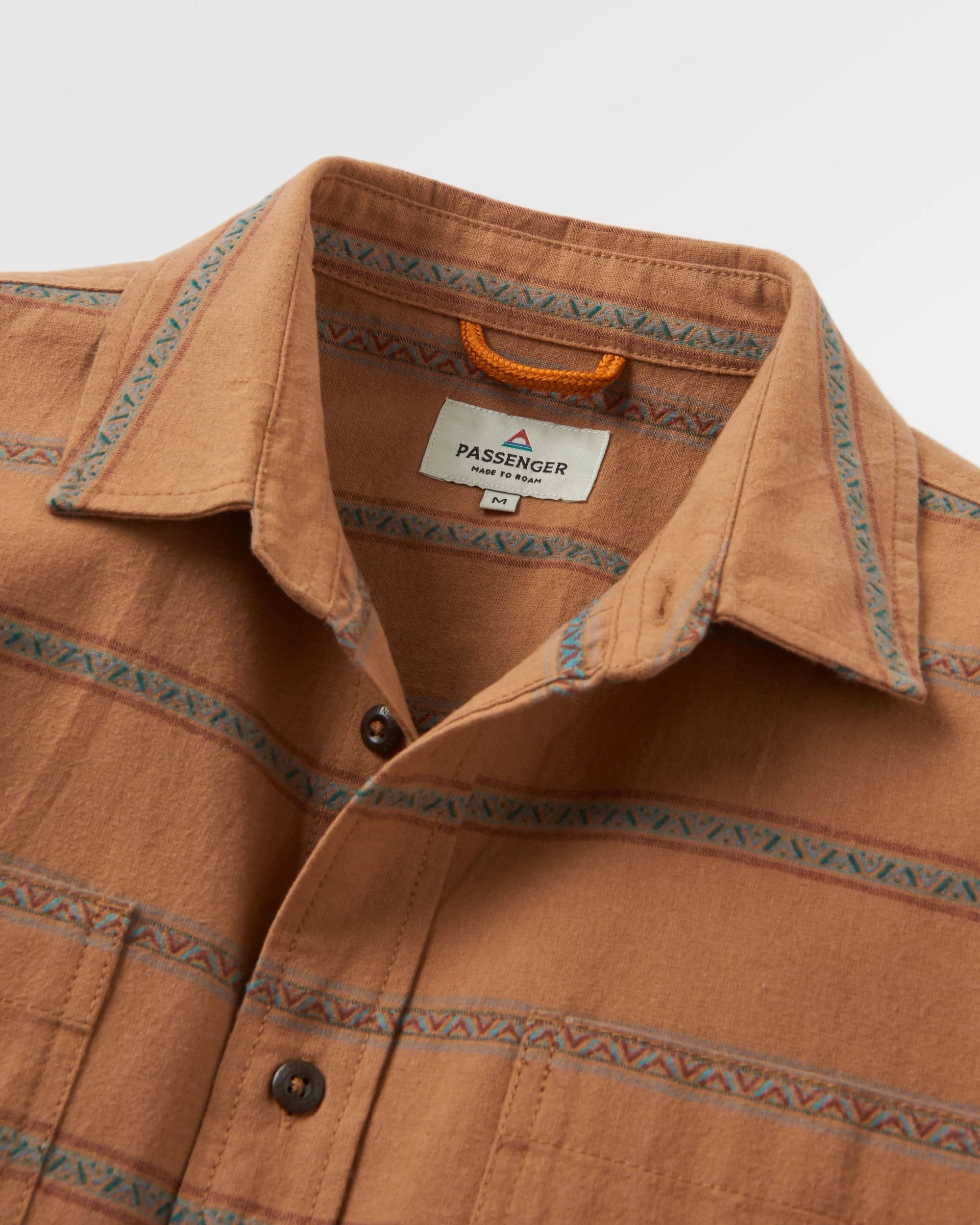 Backcountry Stripe Shirt - Toffee Jacquard - Flatlay