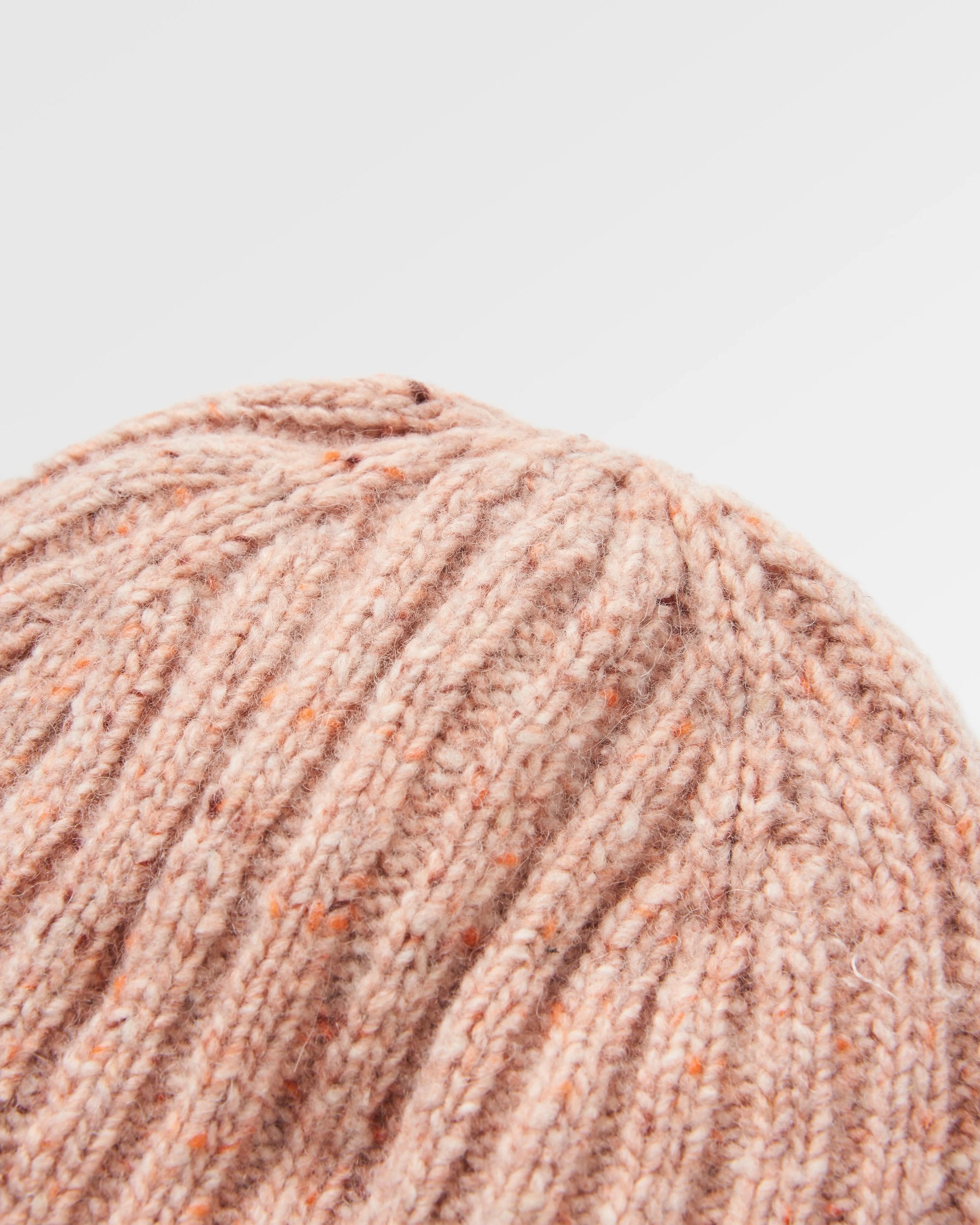 Fisherman Recycled Beanie - Blush - Flatlay