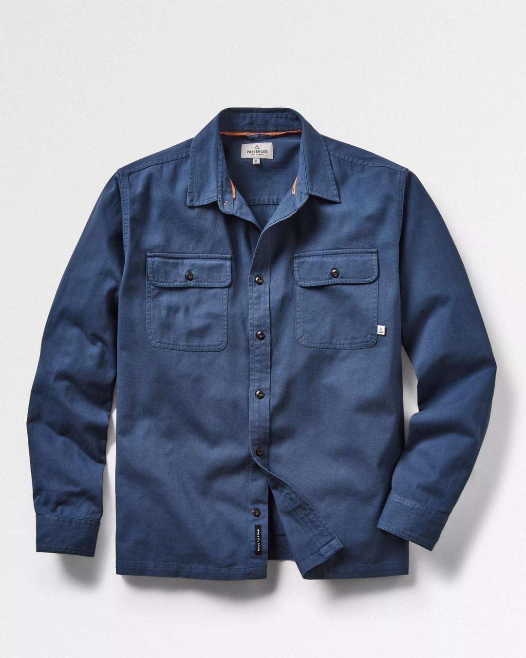 Vision Organic Cotton Shirt - Dark Denim - Flatlay