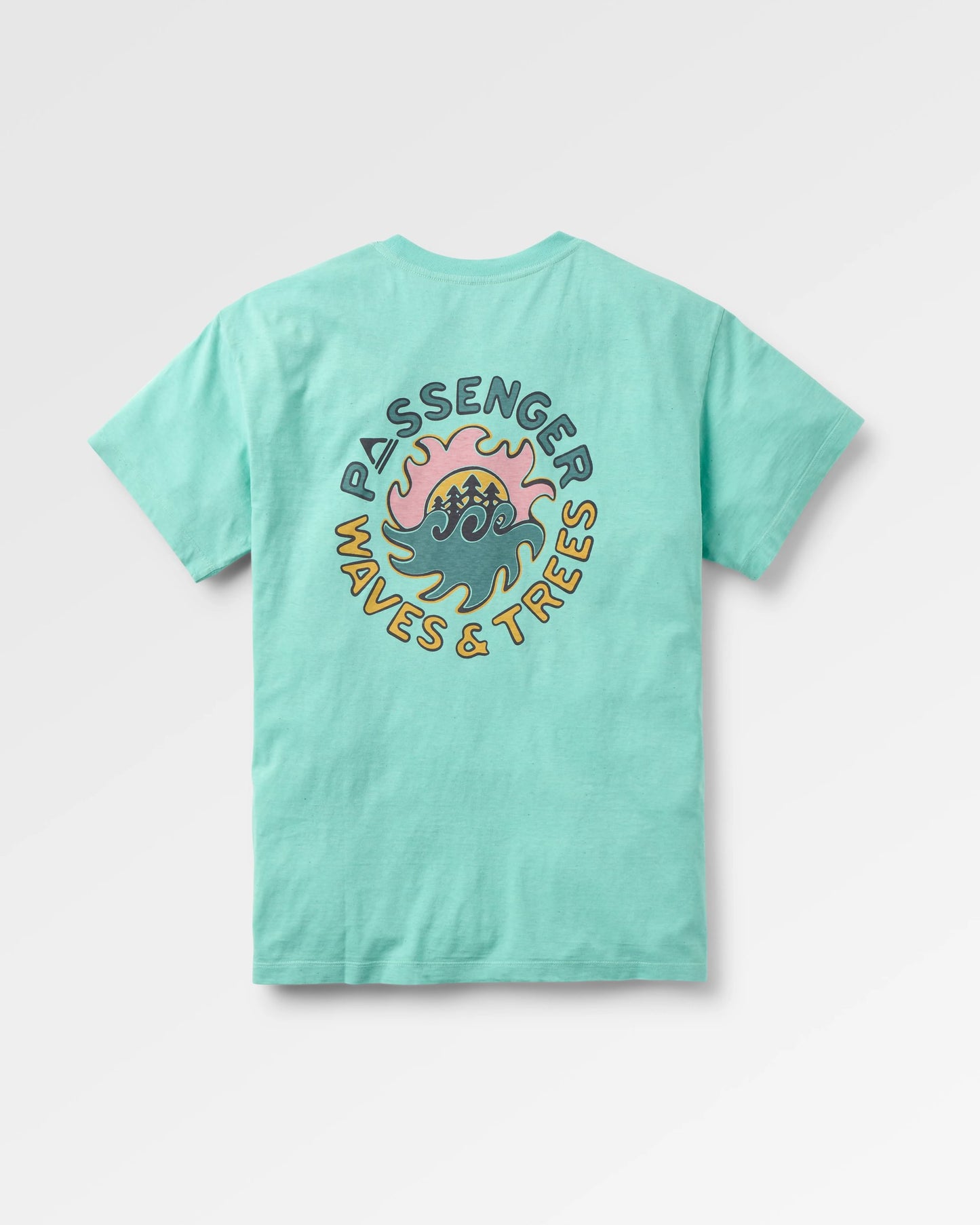 Dune Recycled Cotton Relaxed Fit T-Shirt - Aqua Marl - Flatlay