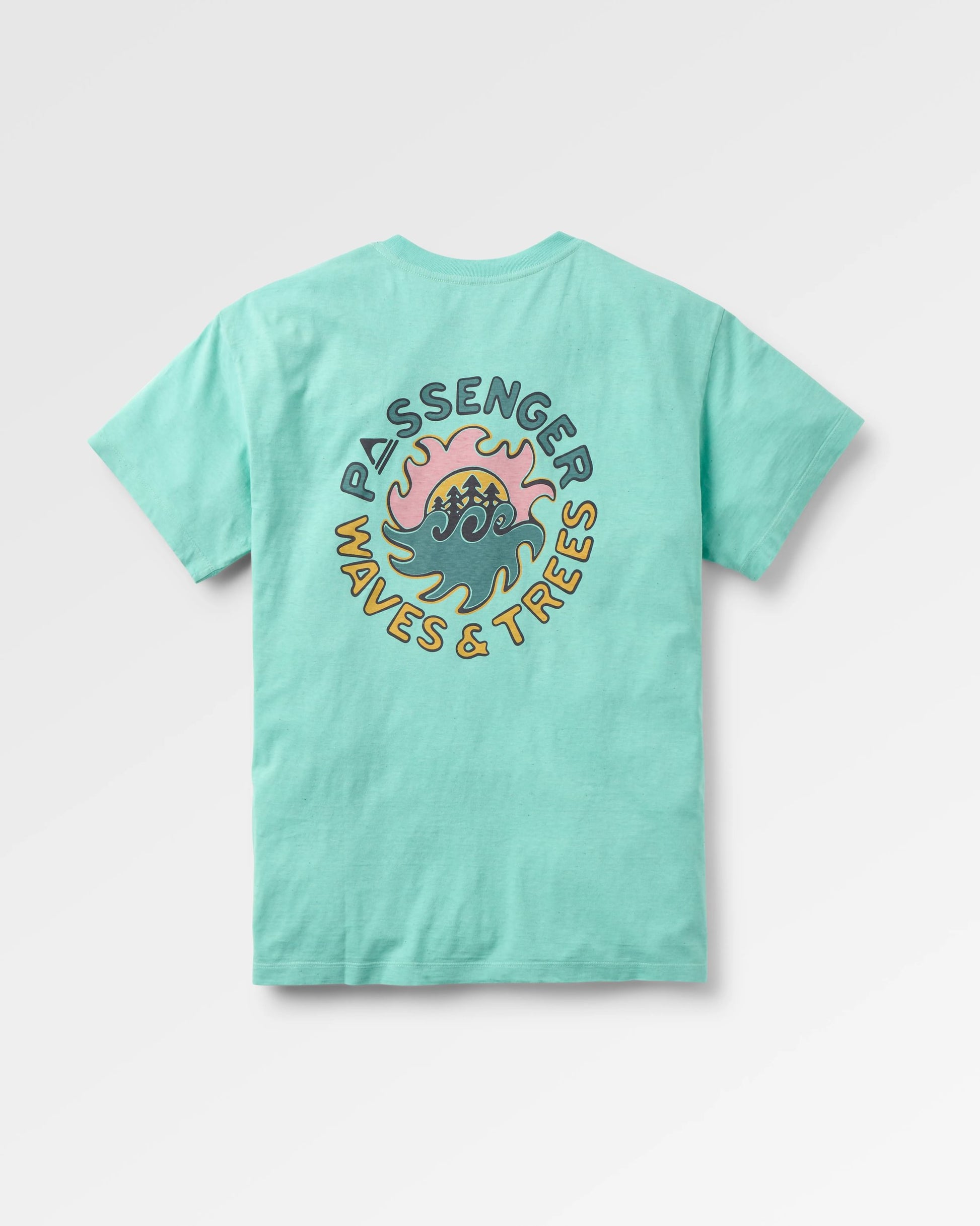 Dune Recycled Cotton Relaxed Fit T-Shirt - Aqua Marl - Flatlay