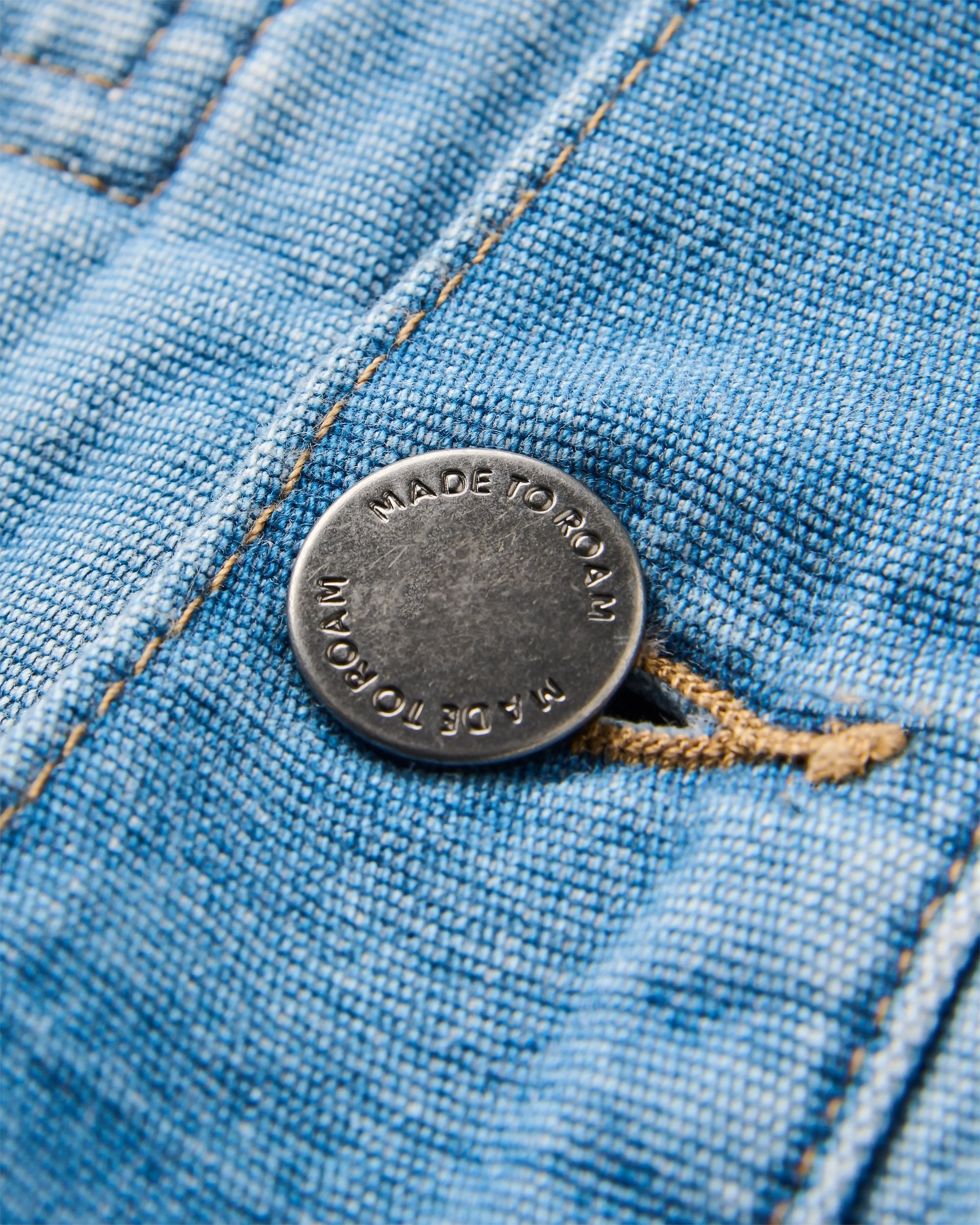 Vantage Denim Jacket - Light Wash Denim - Flatlay