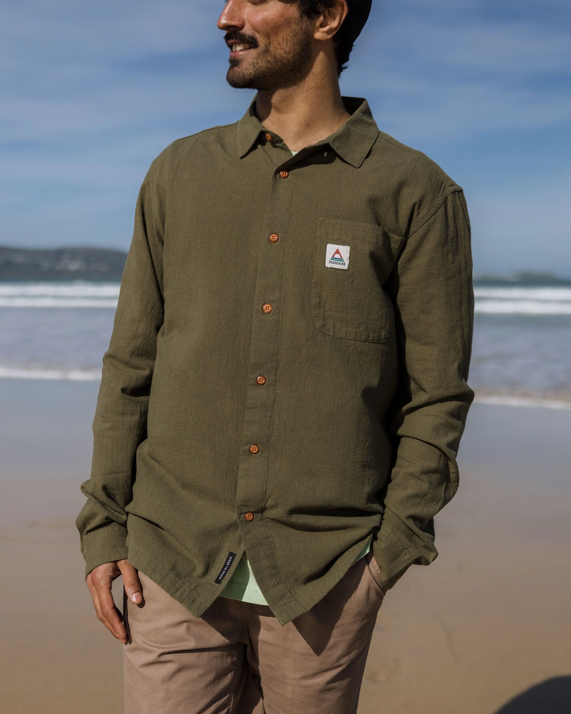 Arica Textured Shirt - Khaki