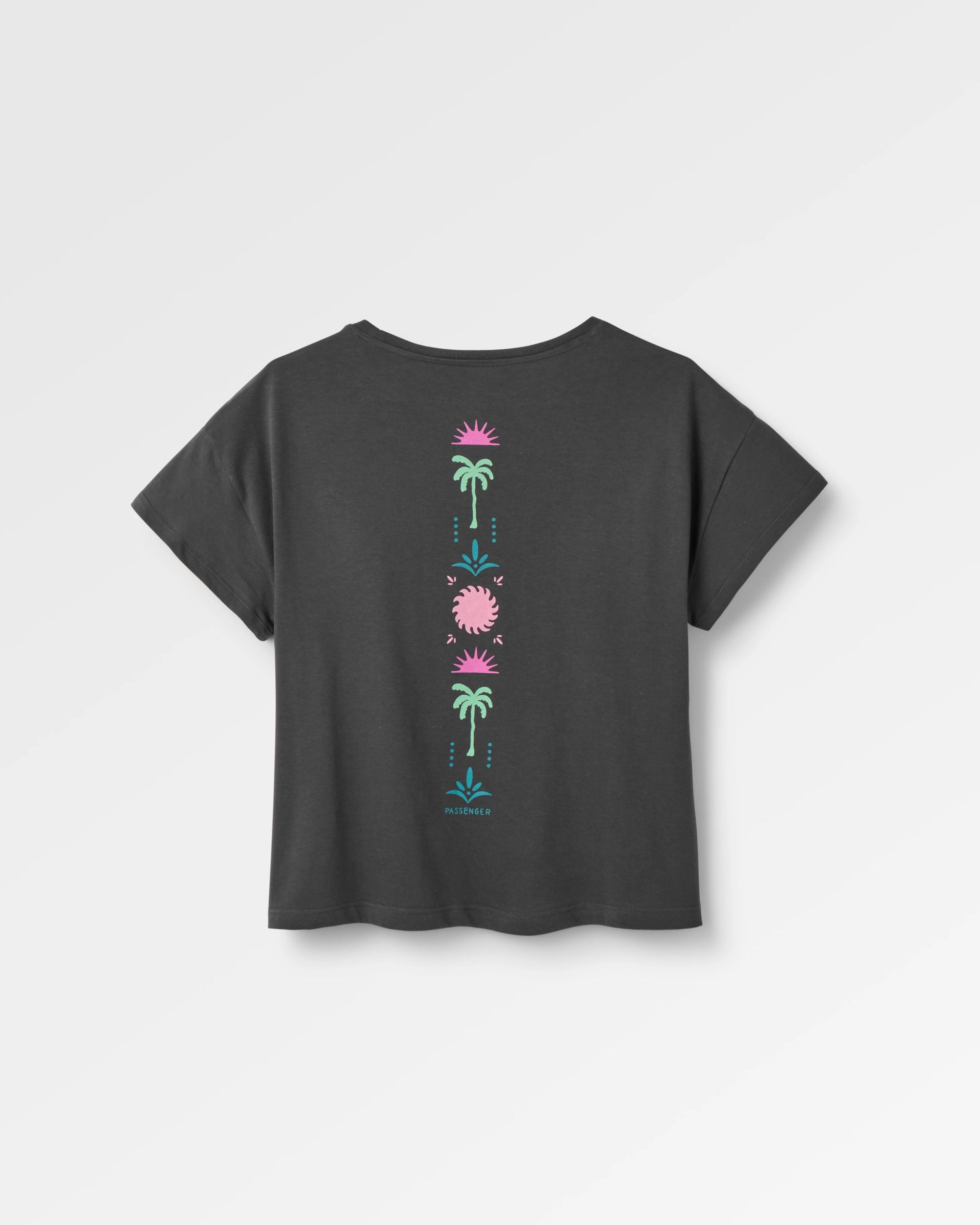 Stack Pocket T-Shirt - Faded Black - Flatlay