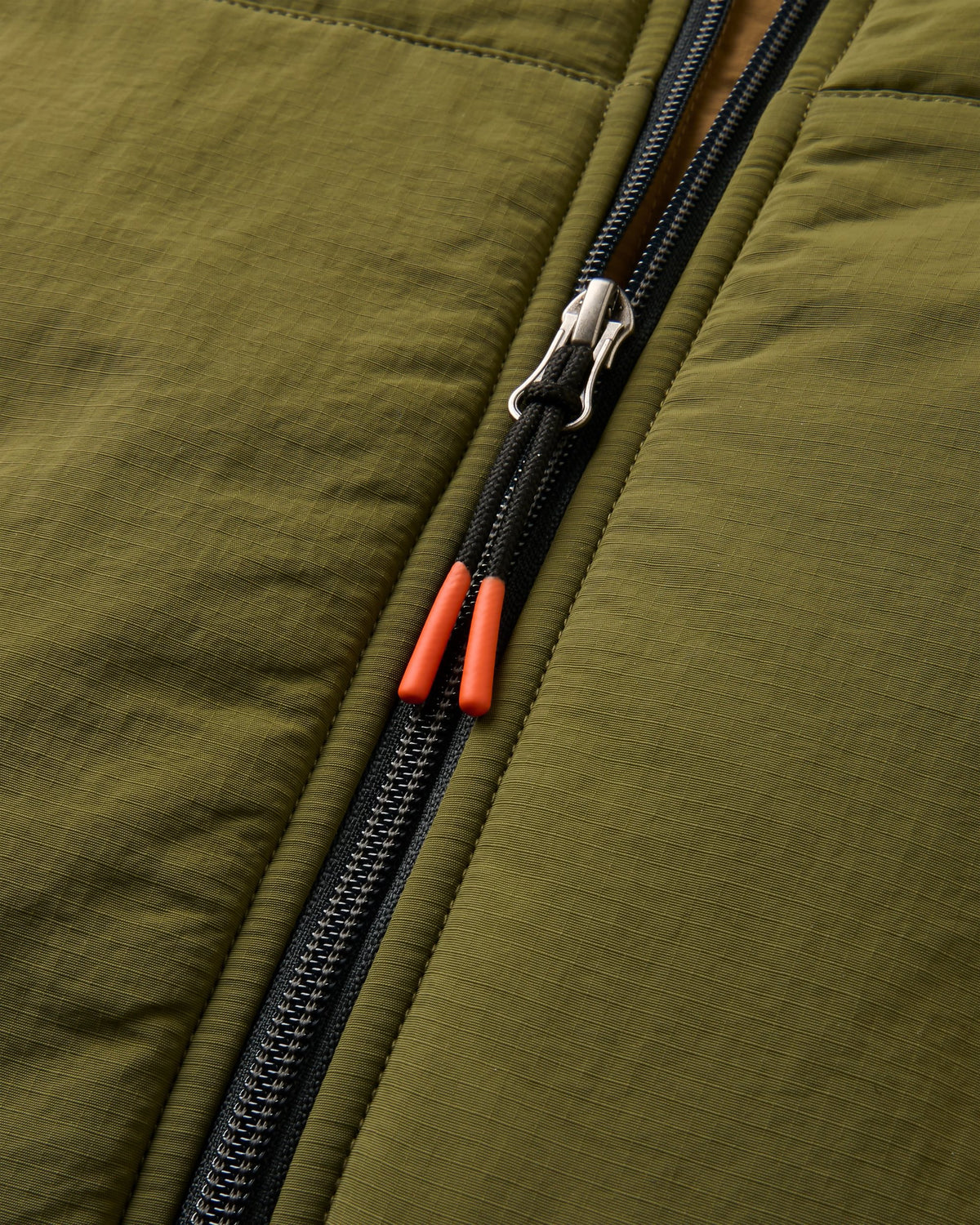 Oceanic Insulated Full Zip Jacket - Caramel/Khaki - Flatlay
