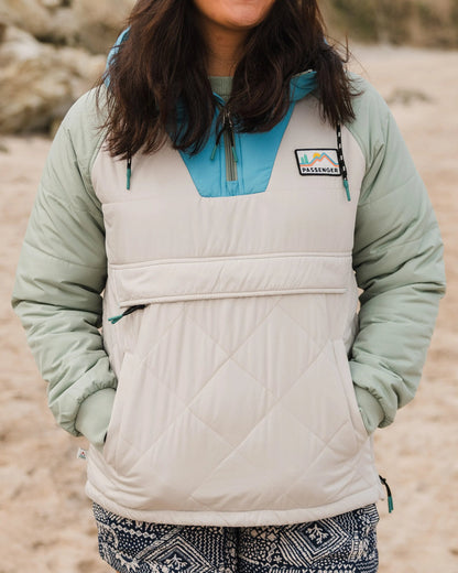 Ocean Recycled Insulated 1/2 Zip Jacket - Pebble Grey