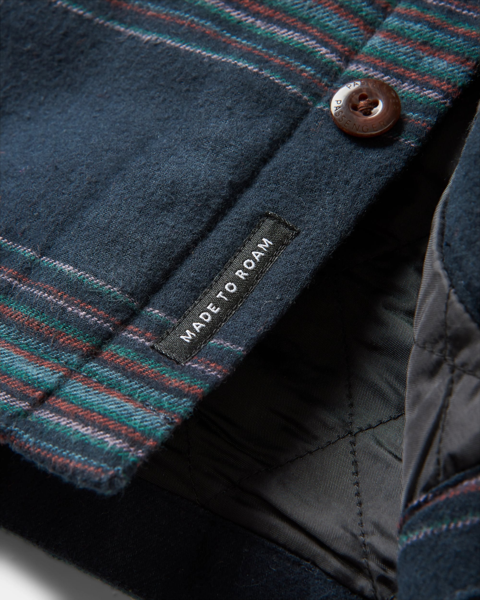 Sherwood Check Hooded Overshirt - Black Stripe - Flatlay