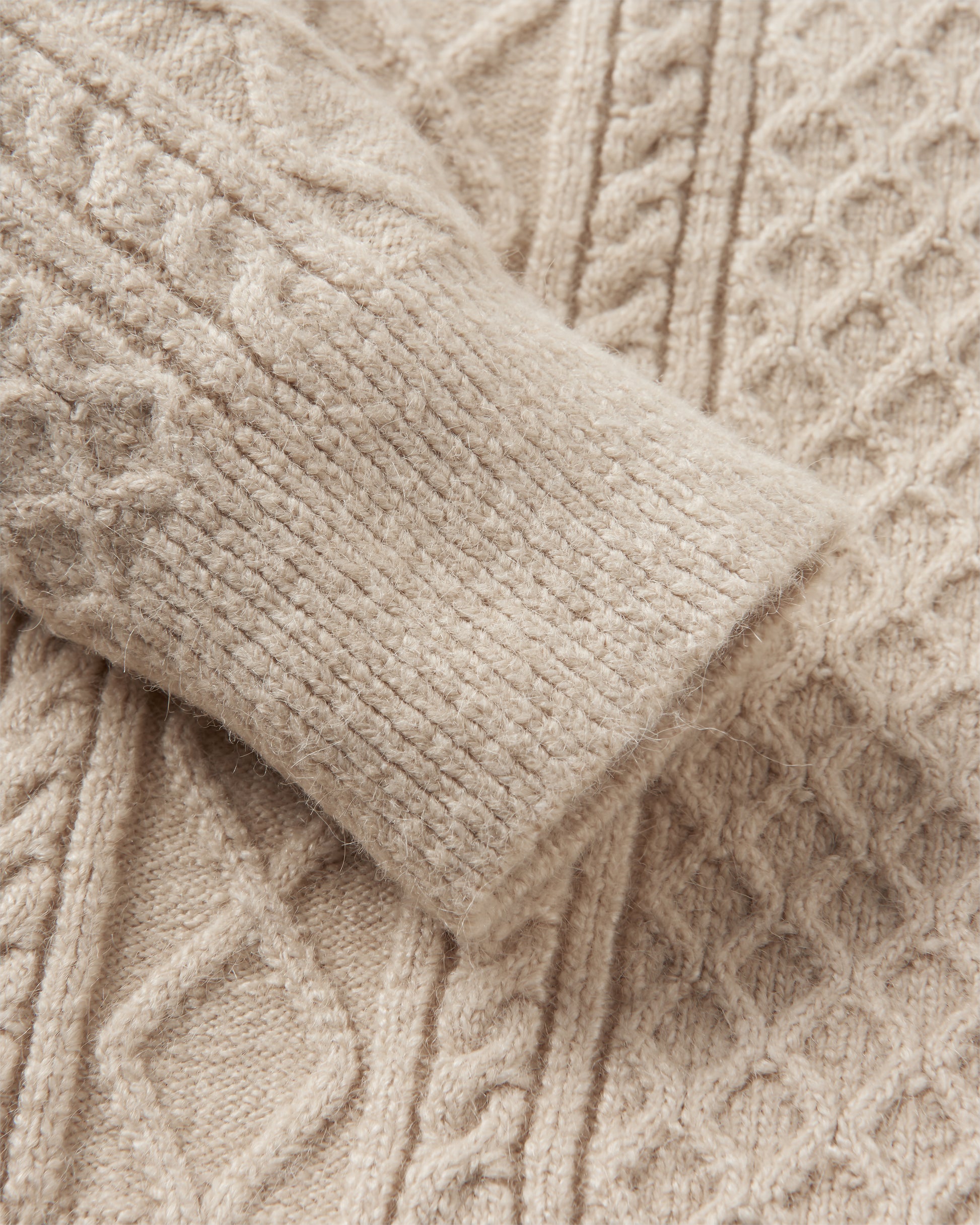 Sandbar Cable Knitted Jumper - Stone