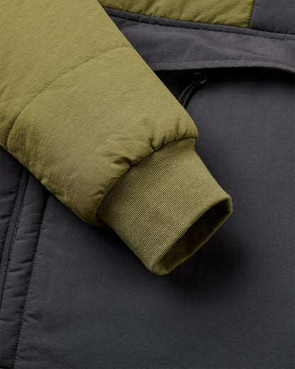 Oceanic Insulated Anorak - Faded Black/Khaki - Flatlay
