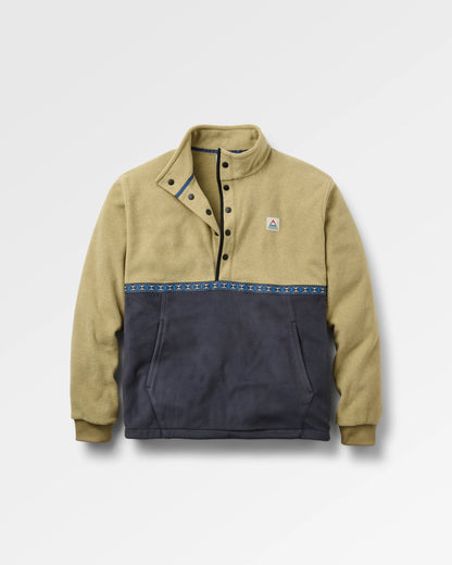 Woodlander Polar Fleece - Warm Beige Marl/Charcoal - Flatlay