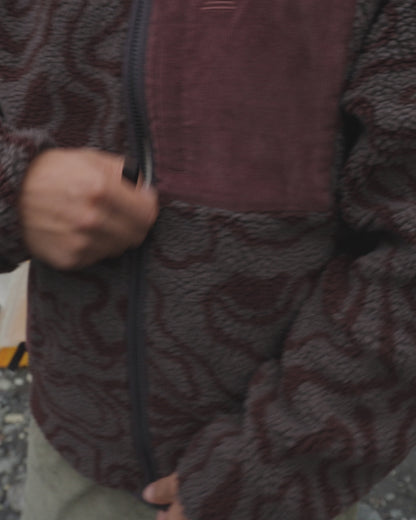 Trekker Deep-Pile Sherpa Fleece - Strata Swirl Brambleberry - Lifestyle