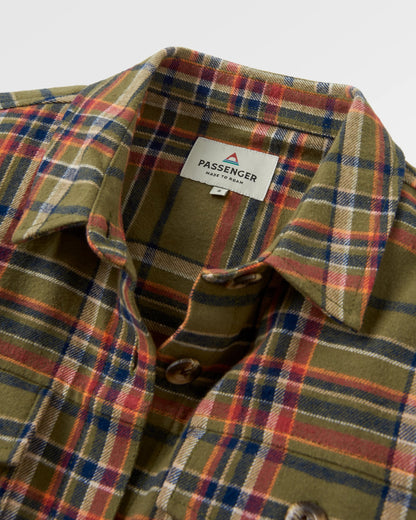 Stella Organic Cotton LS Shirt - Khaki Check