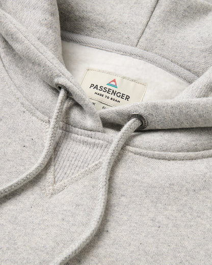 Roamer Recycled Cotton Hoodie - Grey Marl - Flatlay
