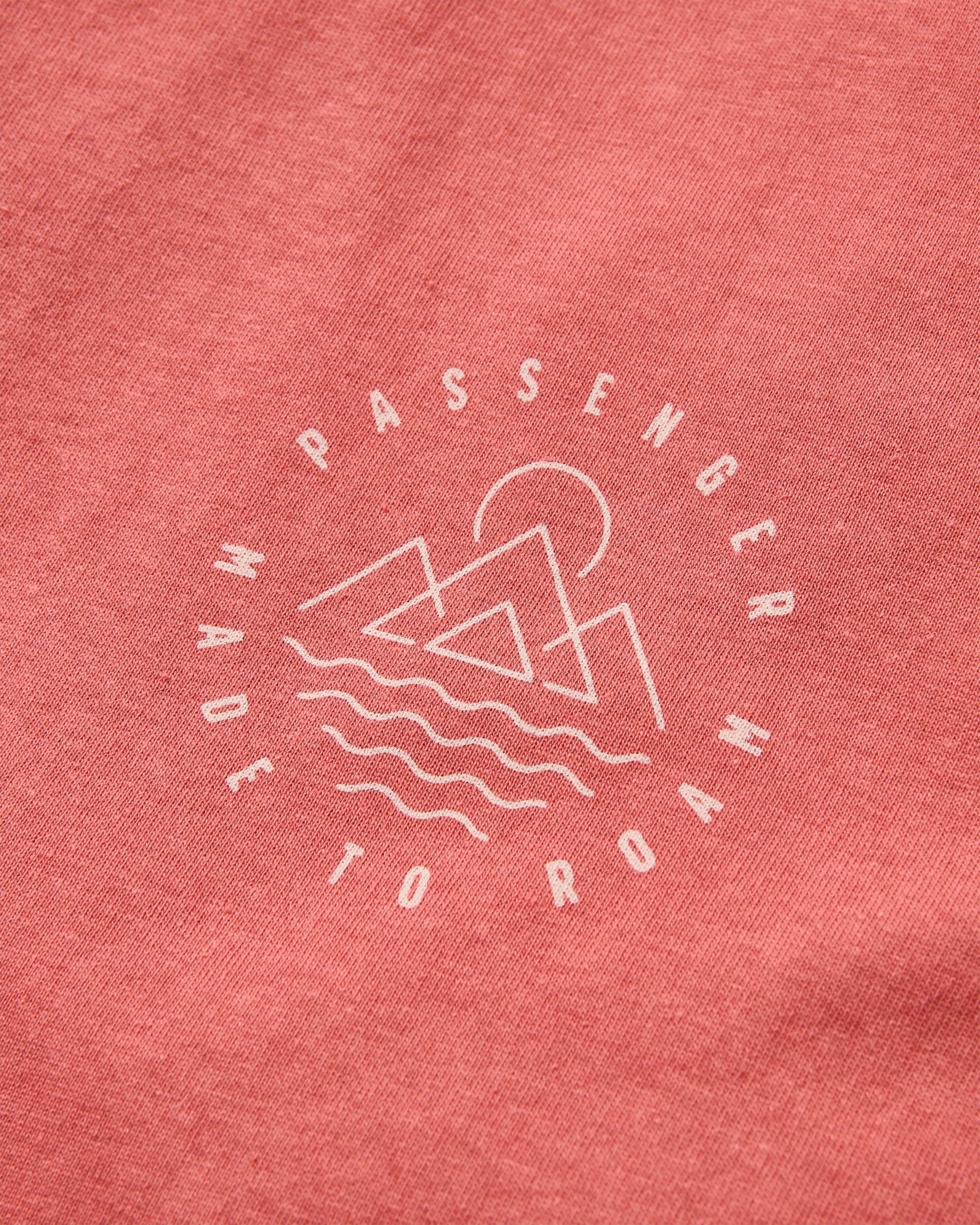 Escapism Recycled Cotton T-Shirt - Redwood - Flatlay