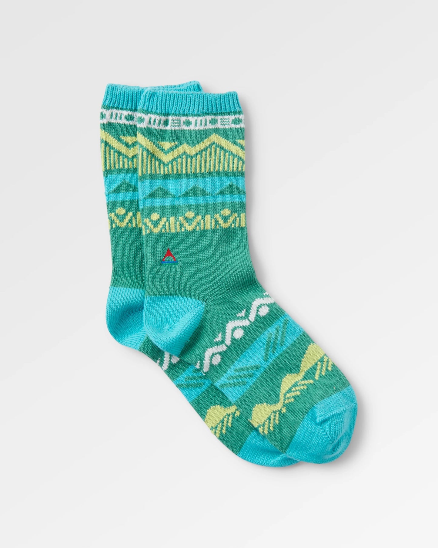 Nettle Organic Patterned Socks - Arctic