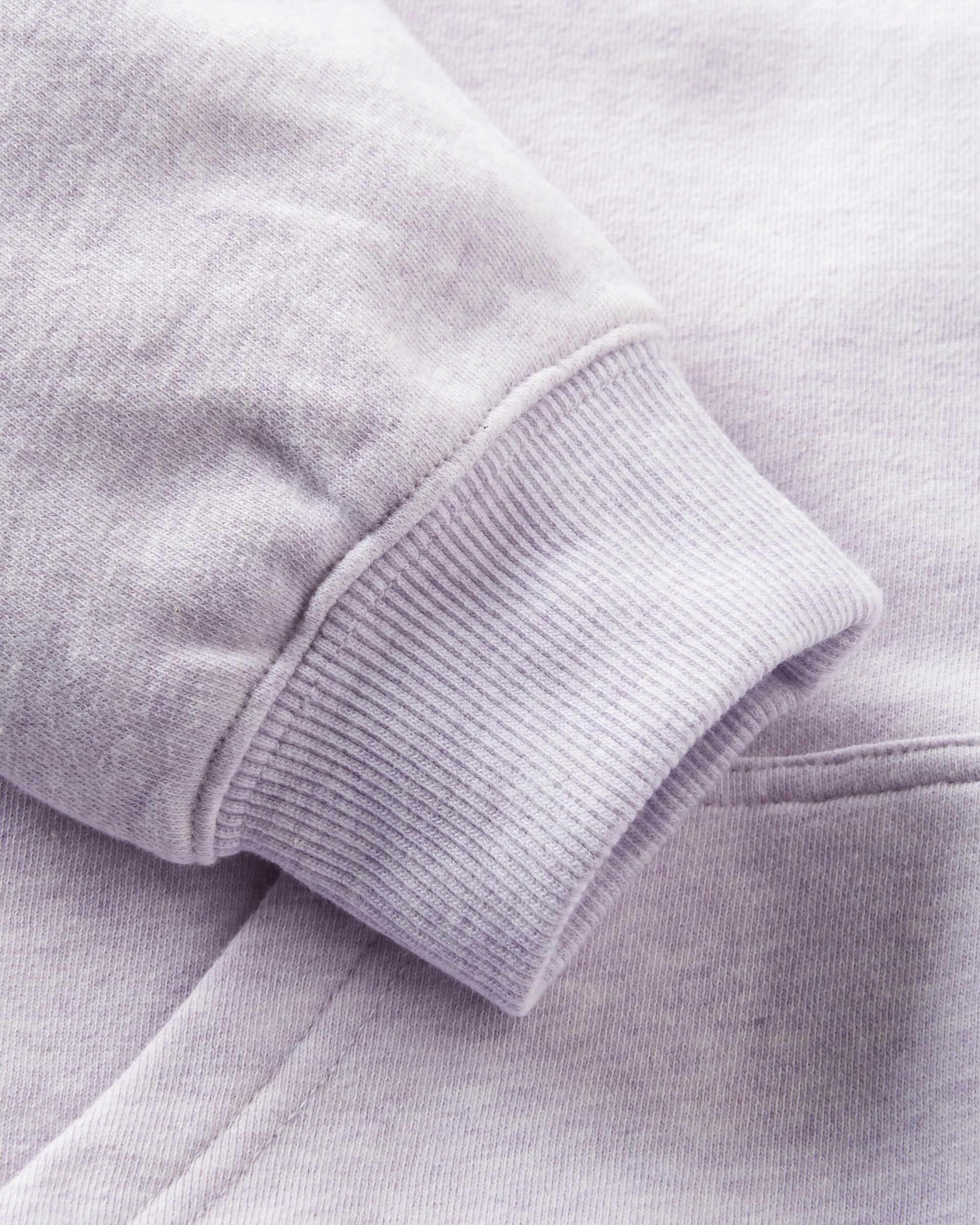 Laidback Organic Cotton Hoodie - Lilac Mist Marl - Flatlay