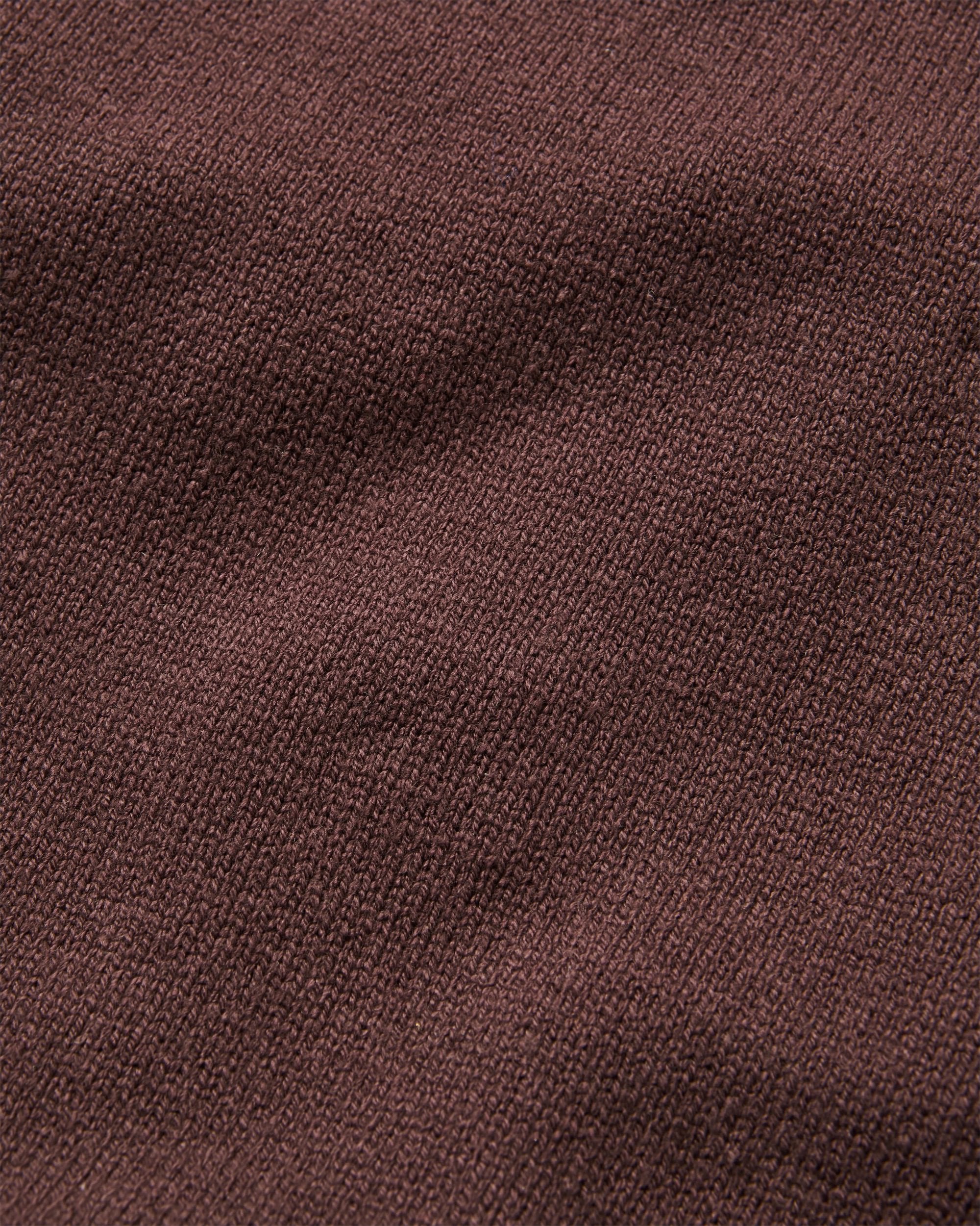 Meander Logo Stripe Knitted Jumper - Espresso - Flatlay